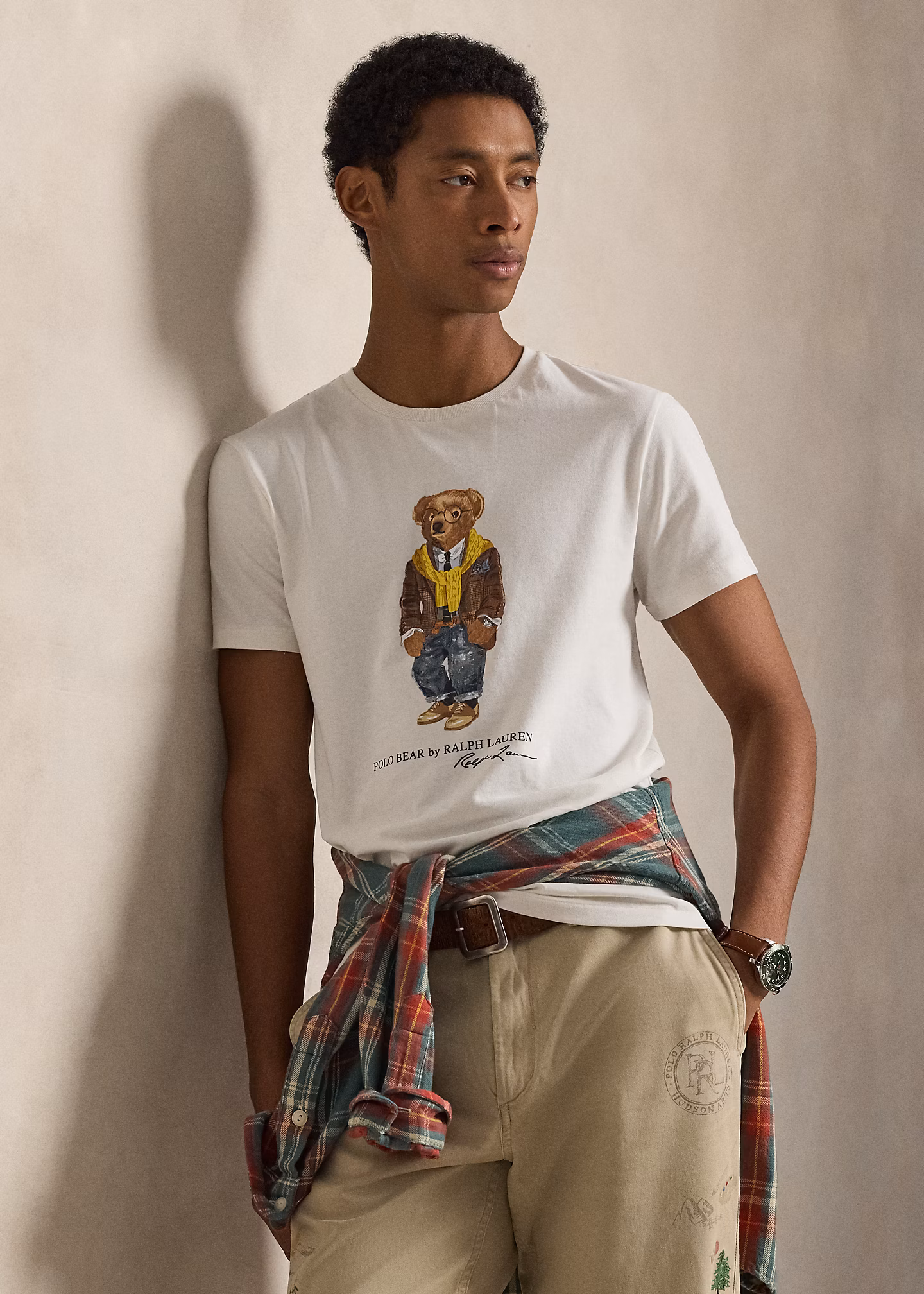 Custom-Slim Jersey-T-Shirt mit Polo Bear - RALPH LAUREN OUTLET