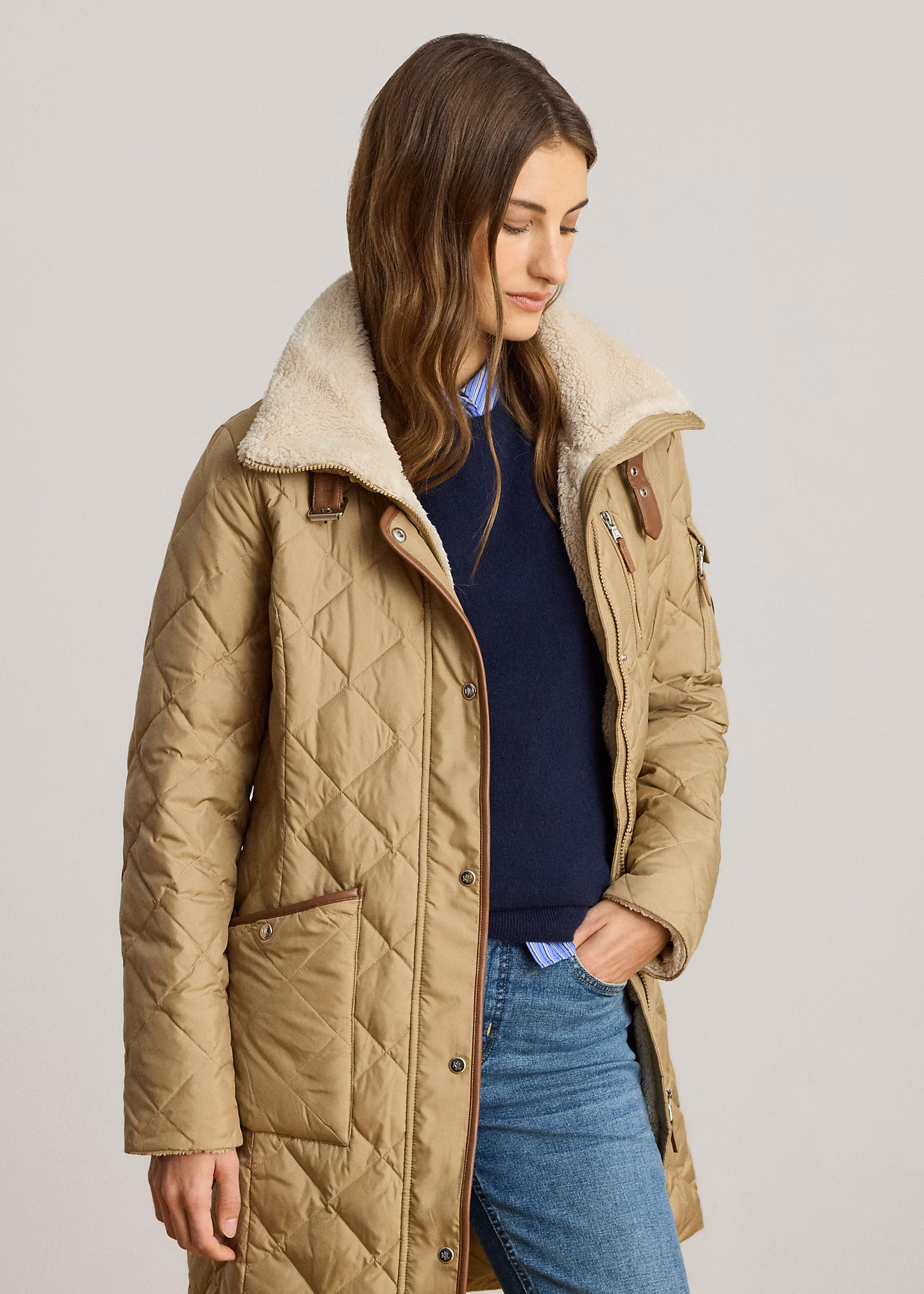 Daunenmantel mit Rautensteppung - RALPH LAUREN OUTLET