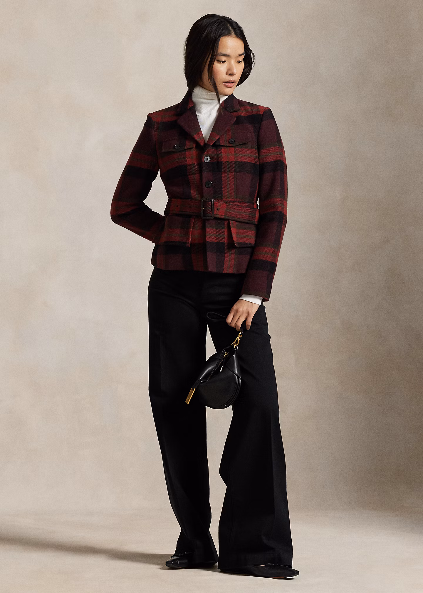 Tweedjacke mit Gürtel - RALPH LAUREN OUTLET