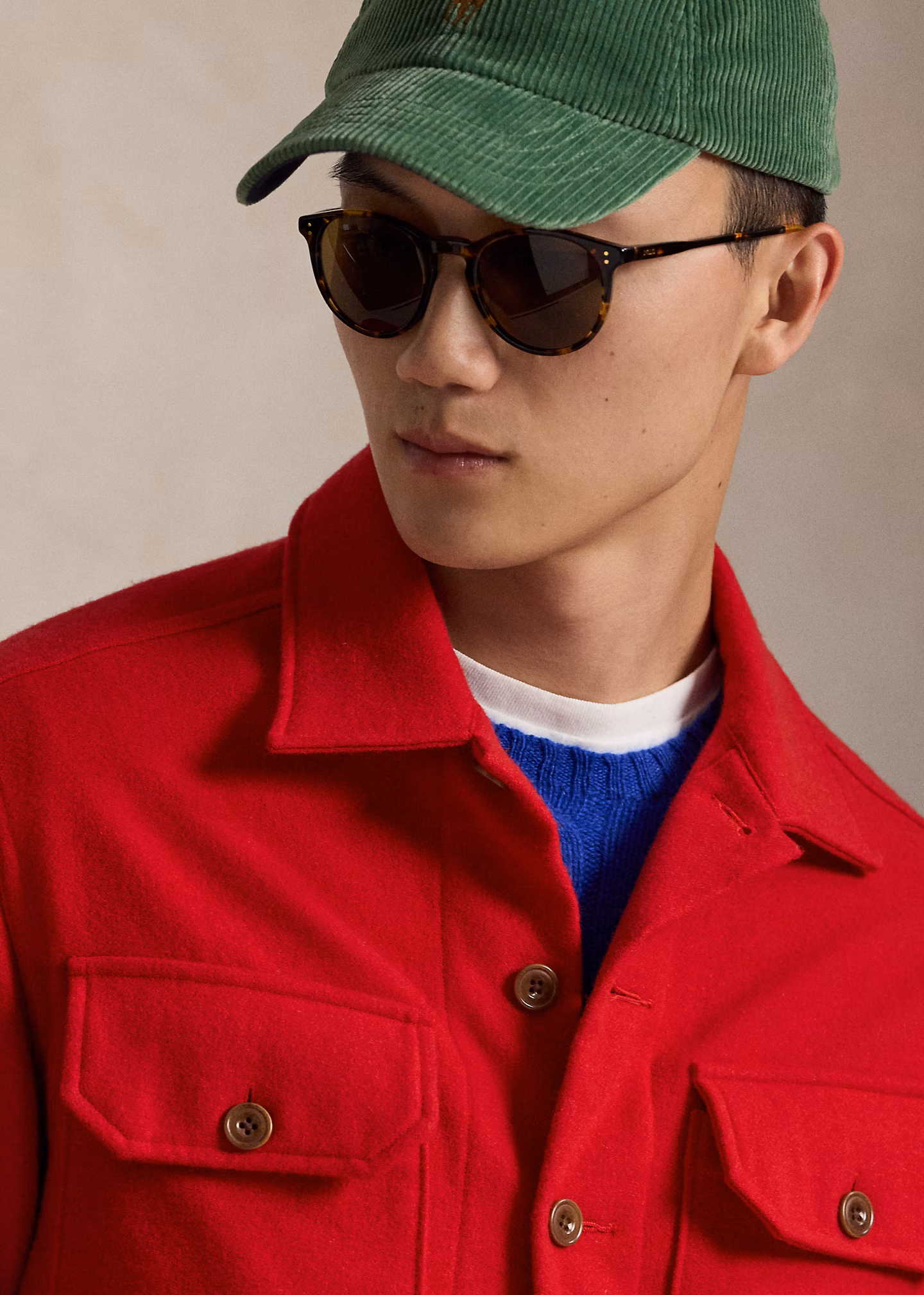 Twill-Hemdjacke mit Wildlederaufnäher - RALPH LAUREN OUTLET