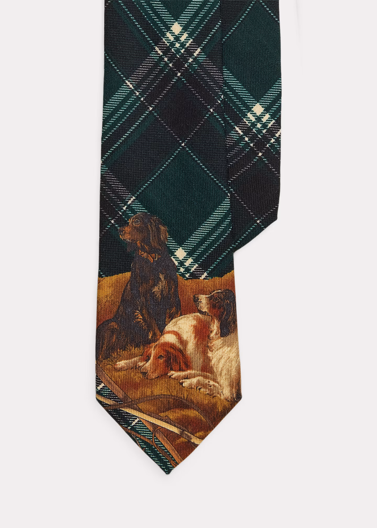 Karierte Challis-Krawatte mit Hundemotiv - RALPH LAUREN OUTLET