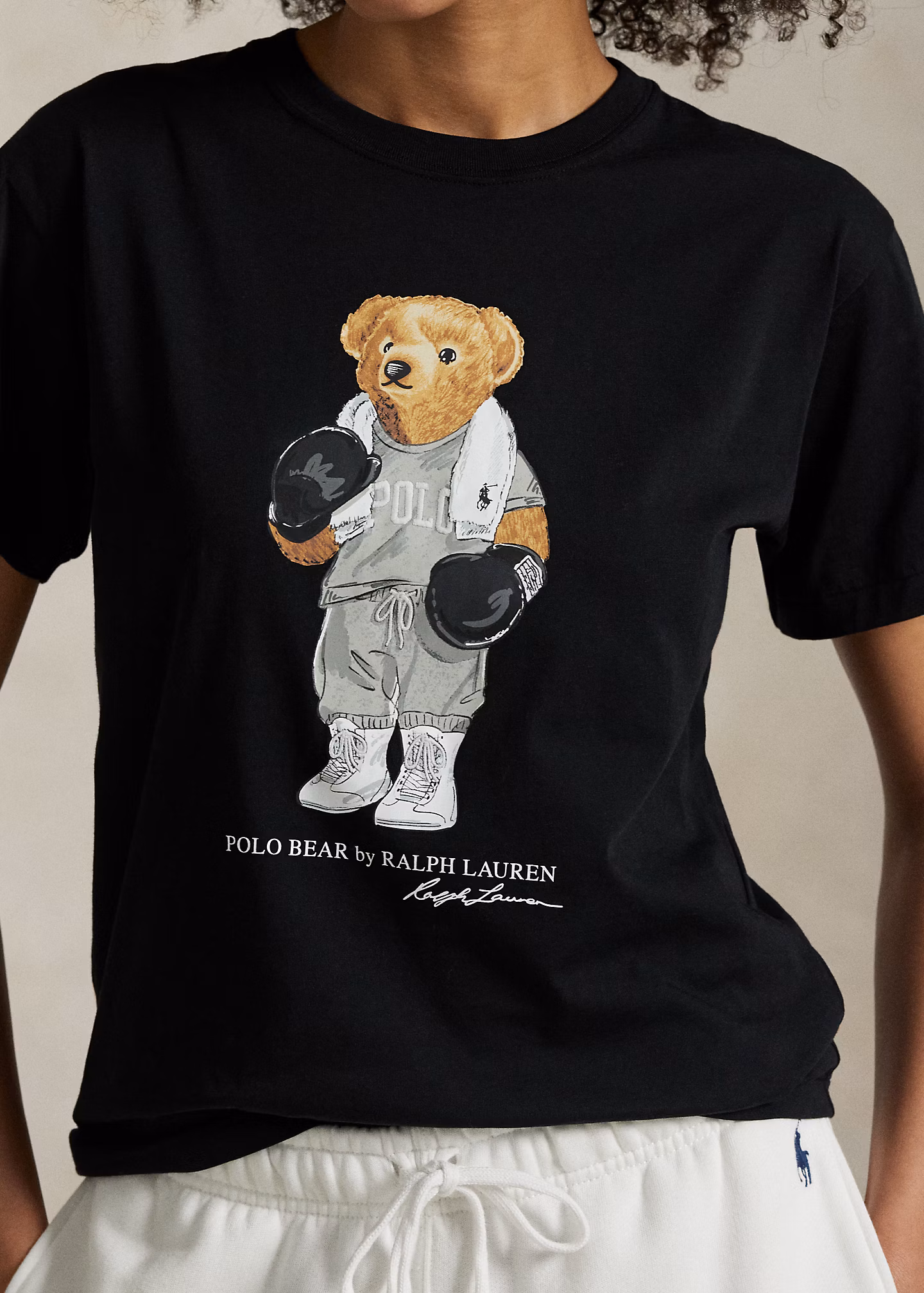 Baumwolljersey-T-Shirt mit Polo Bear - RALPH LAUREN OUTLET