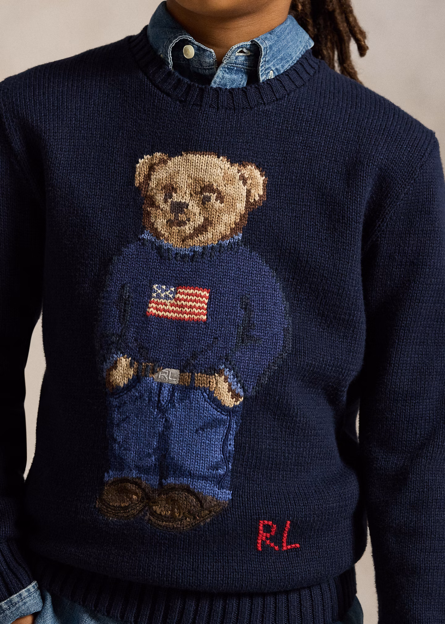 Baumwollpullover mit Polo Bear - RALPH LAUREN OUTLET