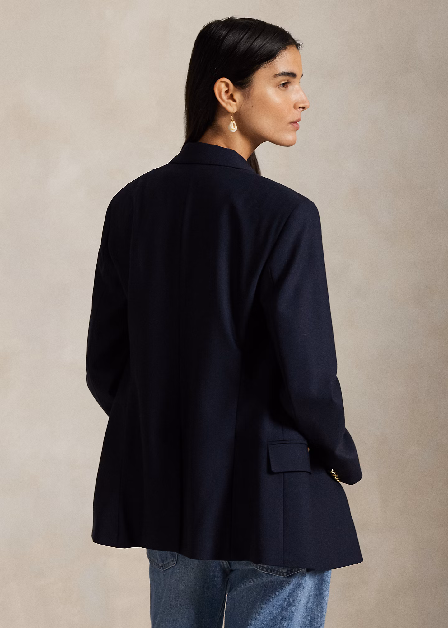 Zweireihiger Wollblazer mit Stretch - RALPH LAUREN OUTLET