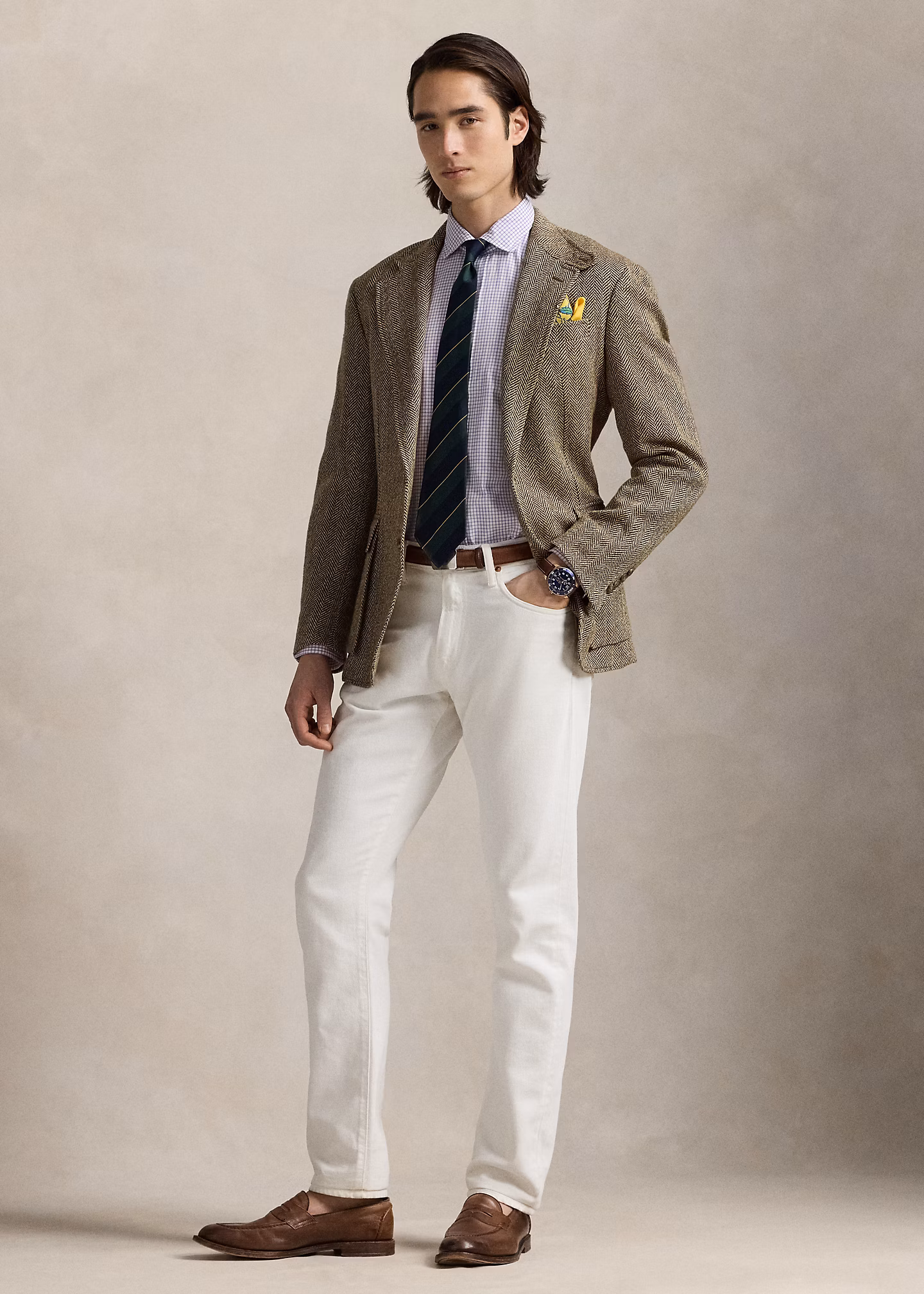 Classic-Fit Glencheck-Hemd aus Popeline - RALPH LAUREN OUTLET