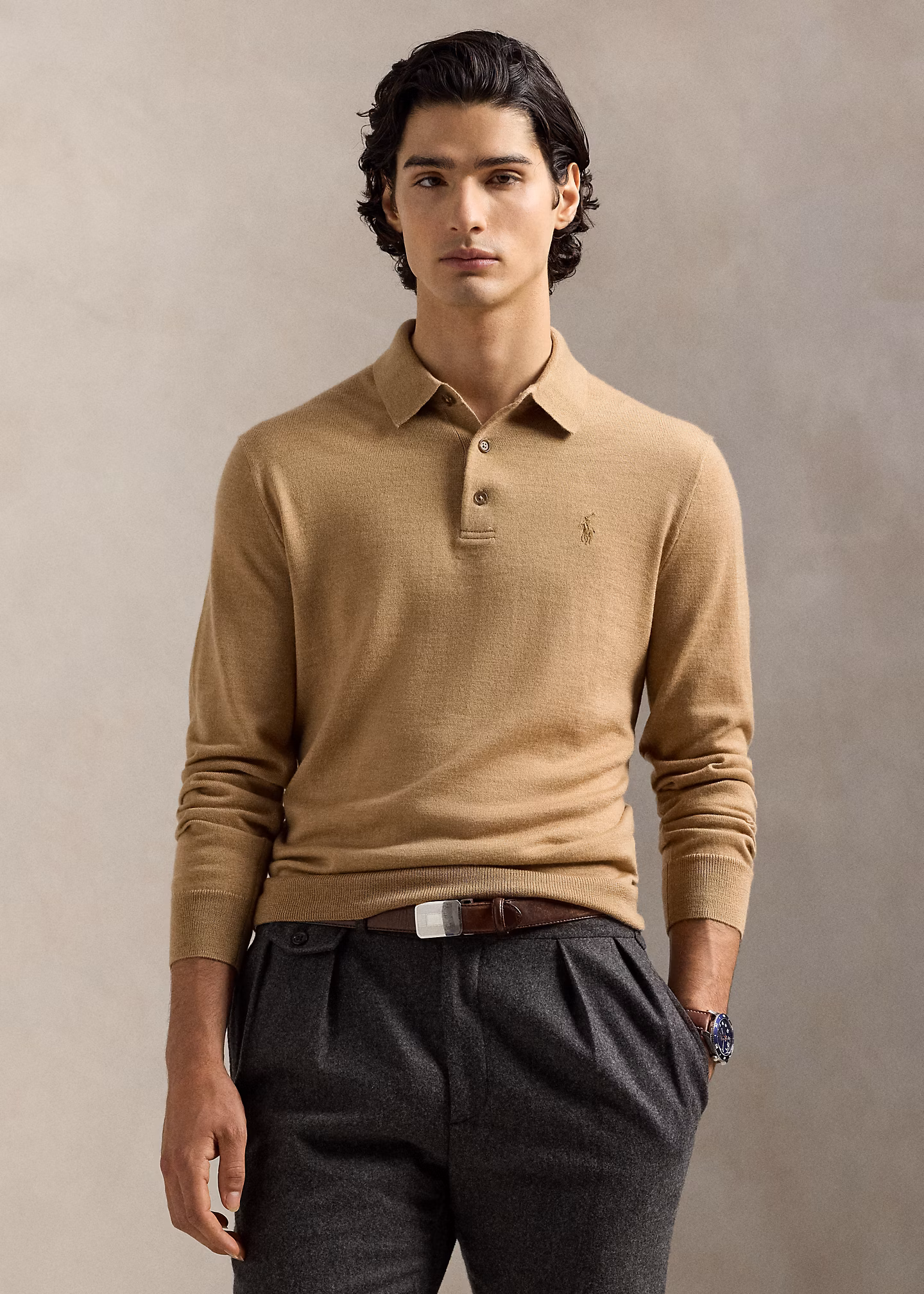 Wollpullover mit Polo-Kragen - RALPH LAUREN OUTLET