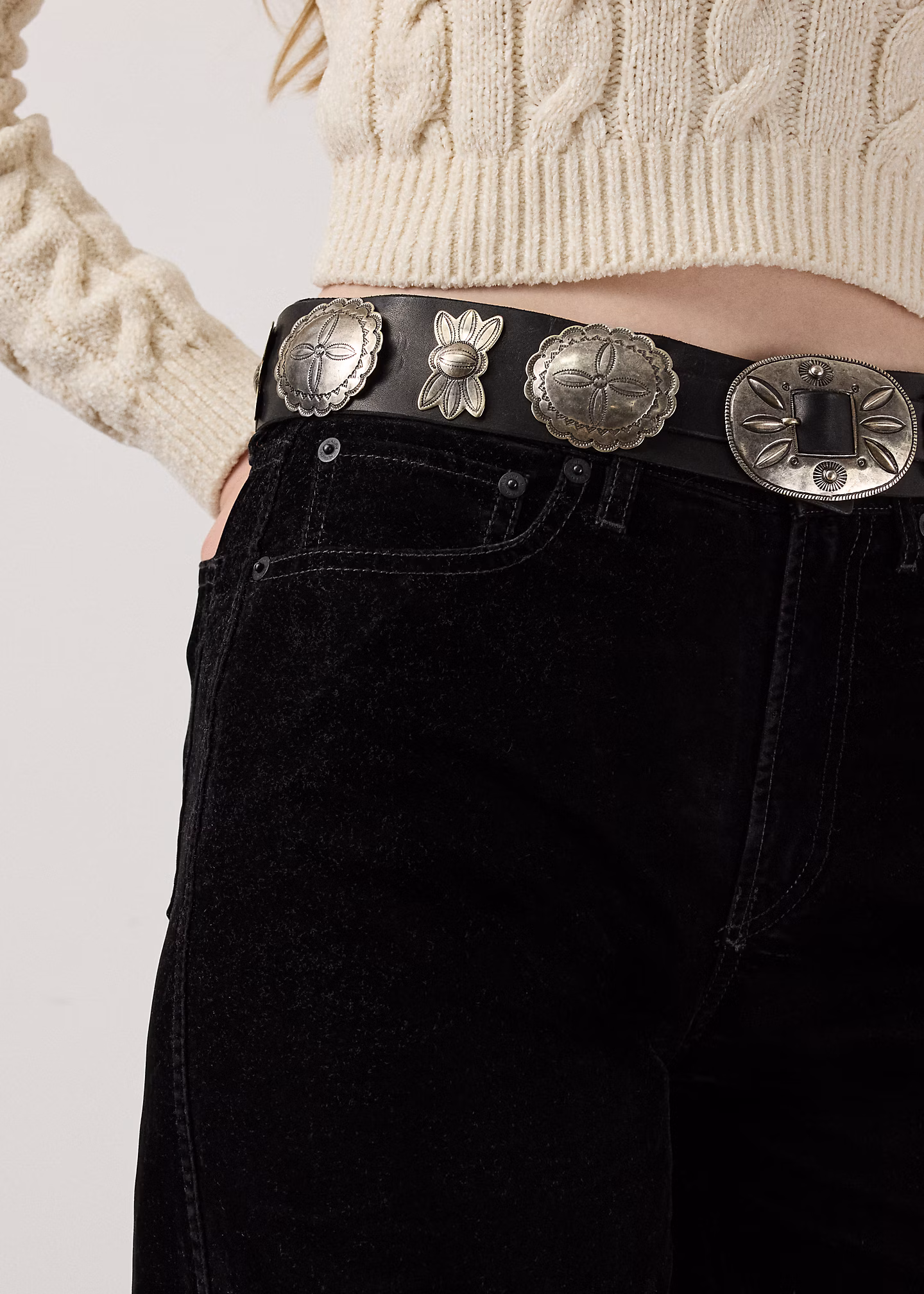 Beflockte Jeans Mae mit weitem Bein - RALPH LAUREN OUTLET