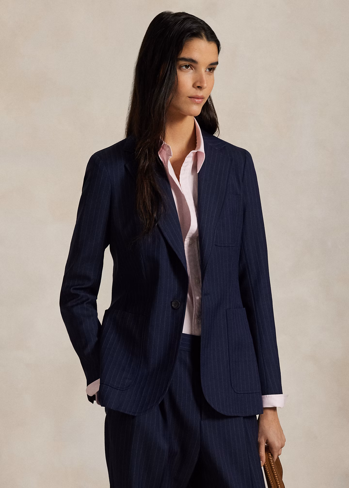 Einreihiger Blazer mit Nadelstreifen - RALPH LAUREN OUTLET