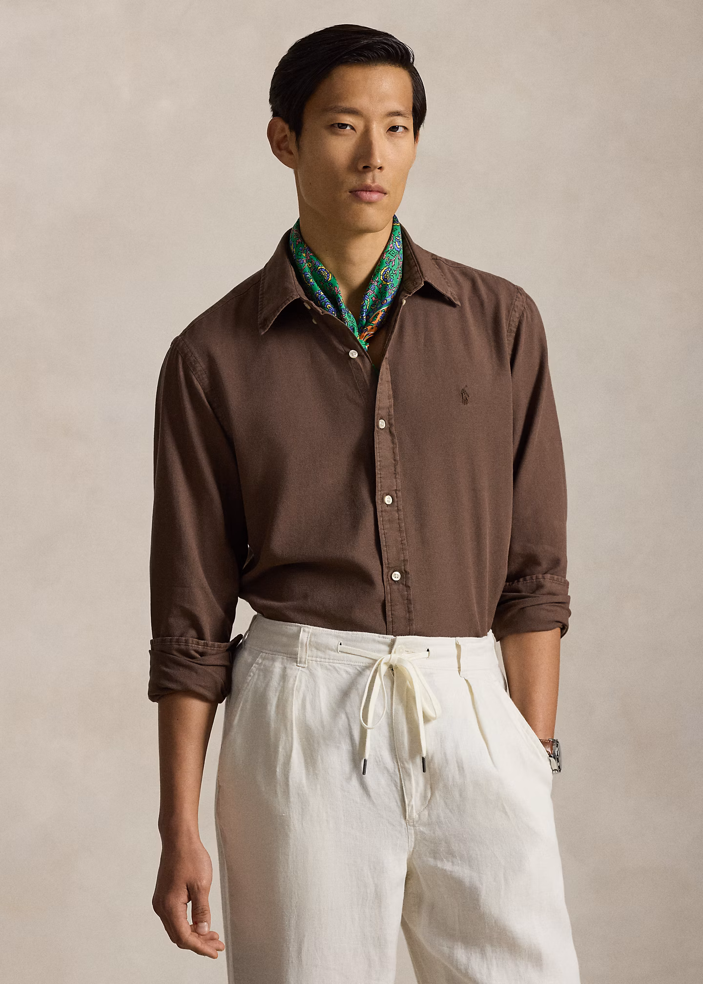 Custom-Fit strukturiertes Ratière-Hemd - RALPH LAUREN OUTLET