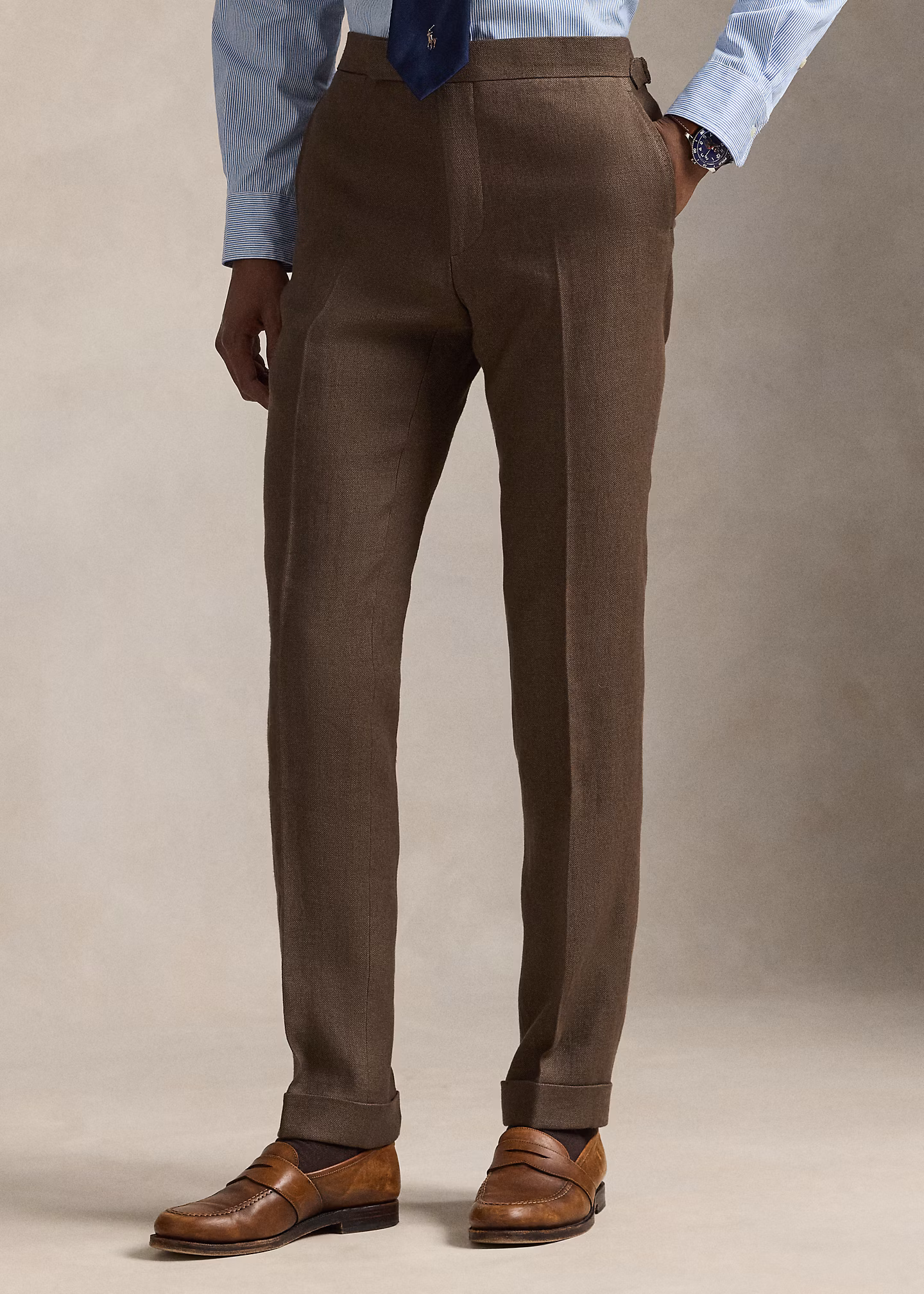 Anzughose aus Leinen-Ratière - RALPH LAUREN OUTLET