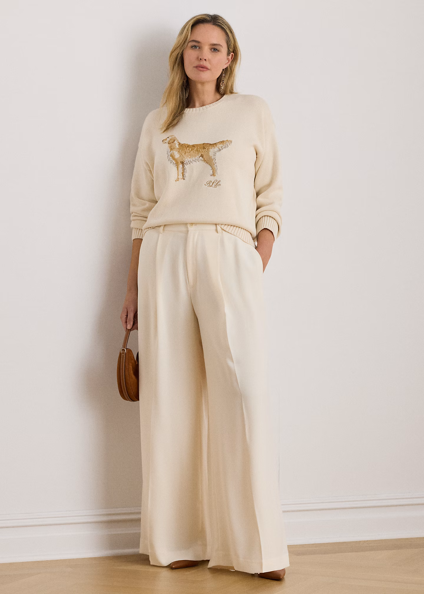 Strickpullover mit Golden Retriever - RALPH LAUREN OUTLET