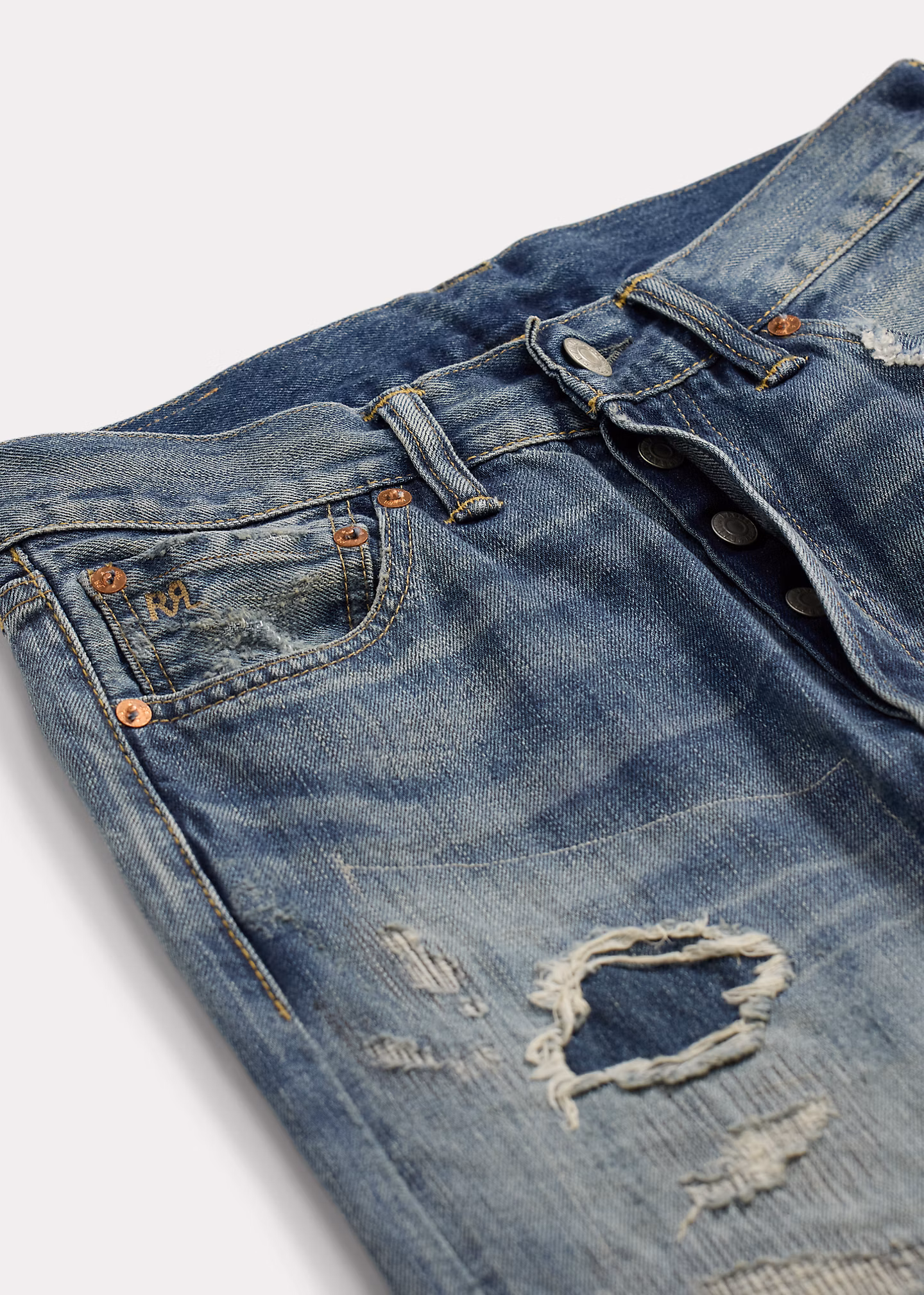 Ausgebesserte High-Boy-Fit Jeans Heyland - RALPH LAUREN OUTLET