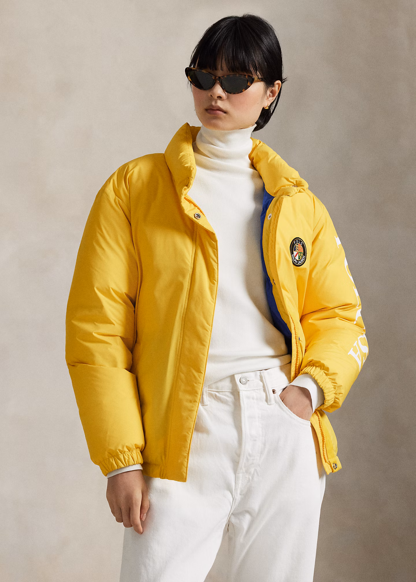 Daunengefüllte Pufferjacke mit Logo - RALPH LAUREN OUTLET