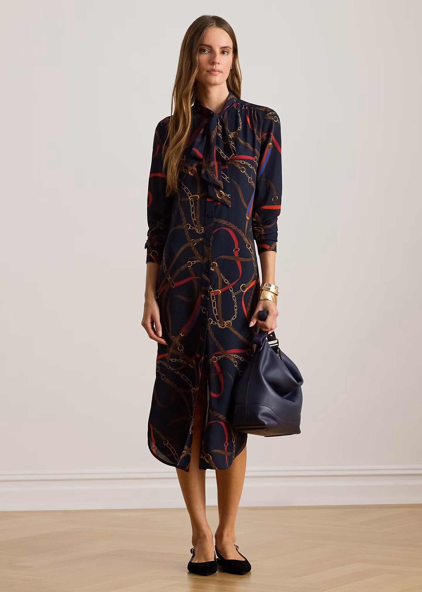 Georgette-Hemdkleid mit Schleife - RALPH LAUREN OUTLET