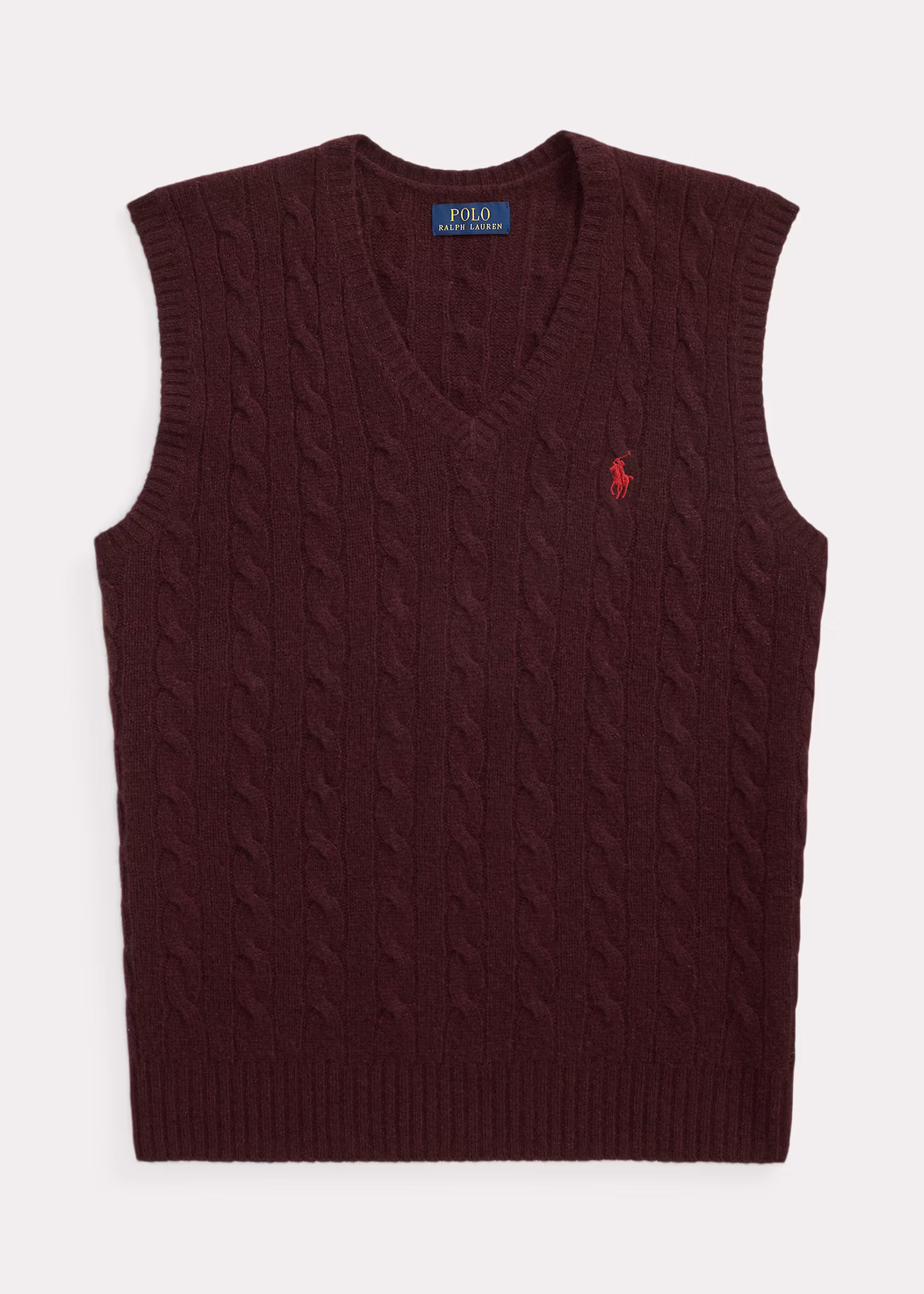 Woll-Kaschmir-Pullunder mit Zopfmuster - RALPH LAUREN OUTLET