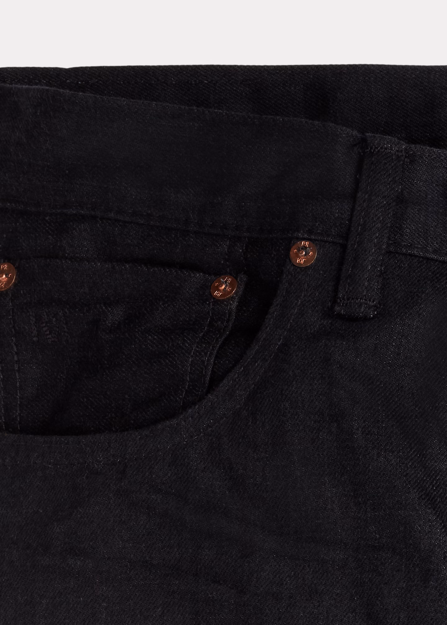 Slim-Fit Selvedge-Jeans in Schwarz - RALPH LAUREN OUTLET