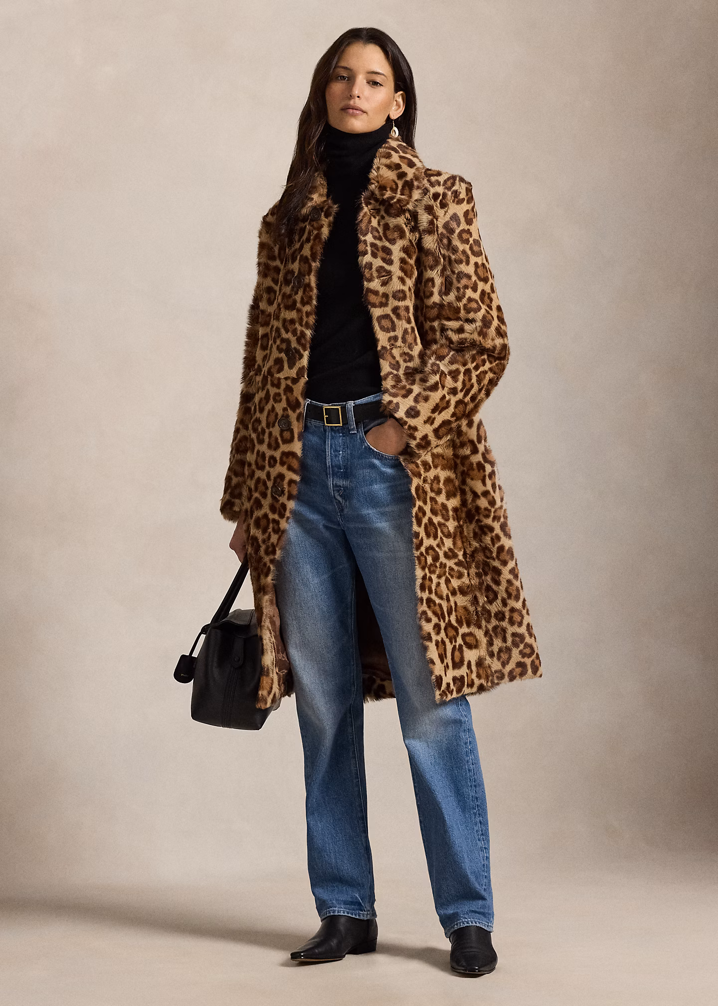 Kalbsfell-Übermantel mit Leopardenmuster - RALPH LAUREN OUTLET