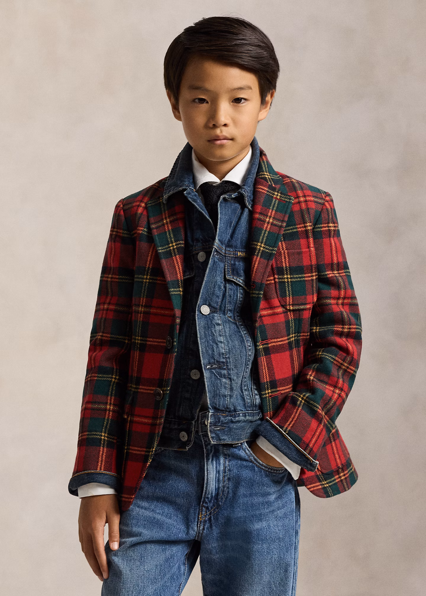 Kariertes Polo-Sakko Kent mit Wolle - RALPH LAUREN OUTLET