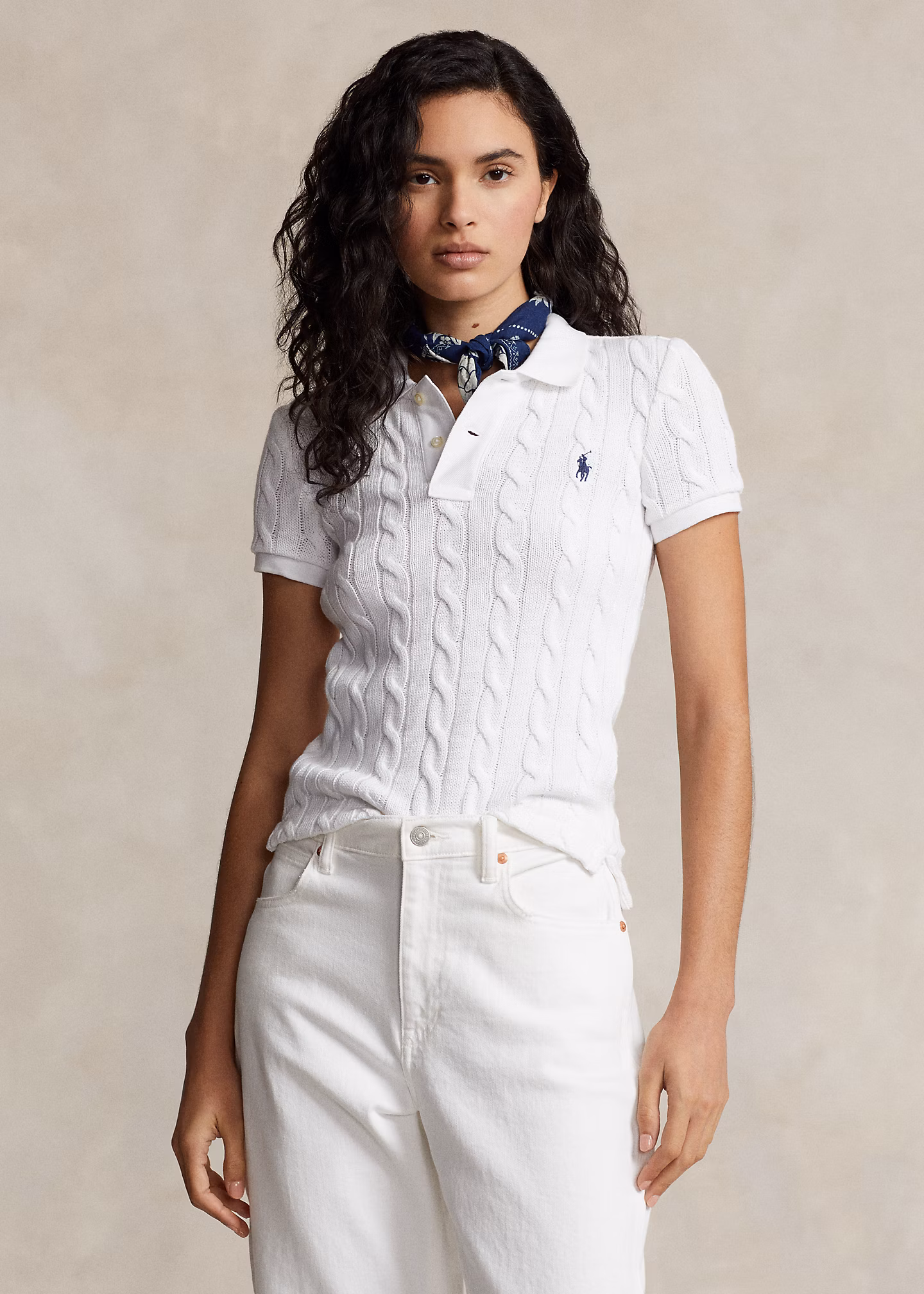 Poloshirt mit Zopfmuster - RALPH LAUREN OUTLET