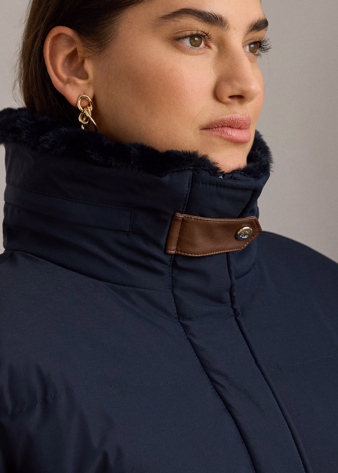 Daunenmantel mit Kunstpelzbesatz - RALPH LAUREN OUTLET