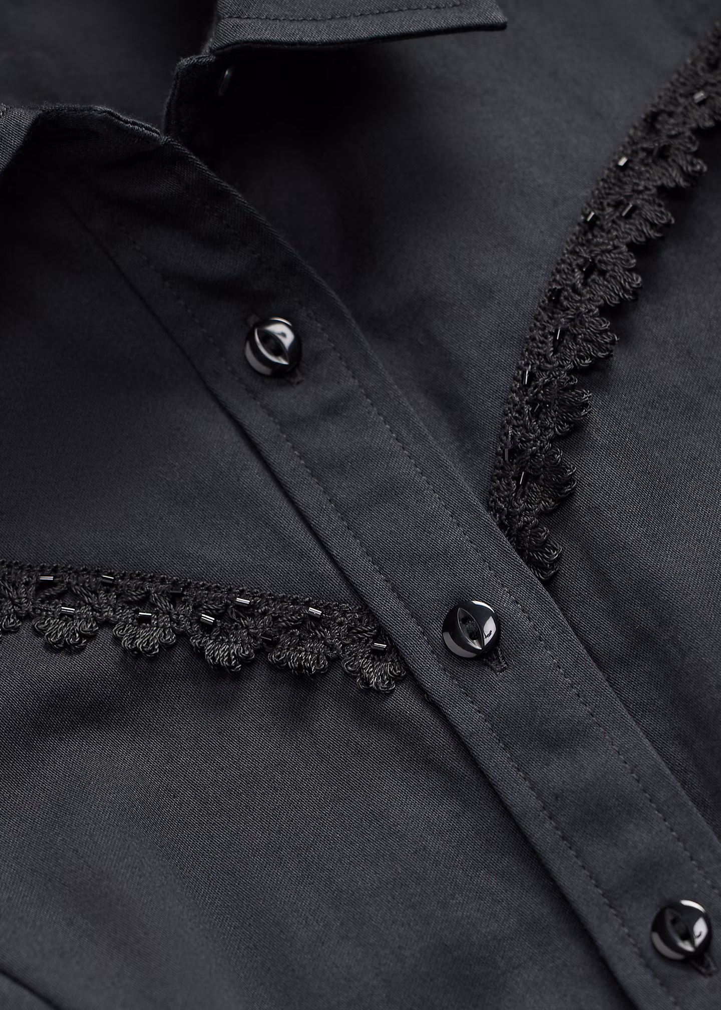 Bluse aus Atlas mit Perlen-Besatz - RALPH LAUREN OUTLET