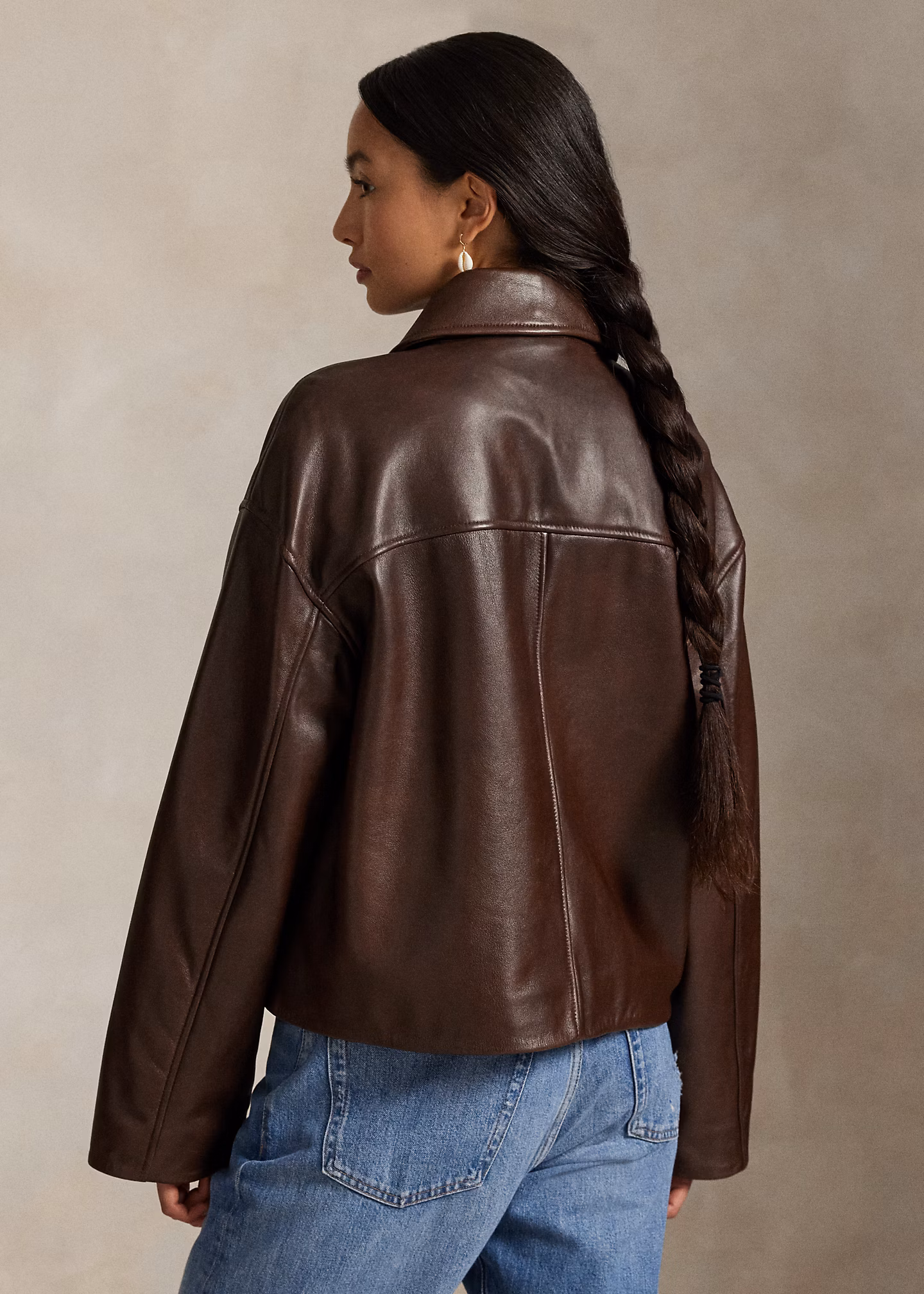 Verkürzte Lederjacke - RALPH LAUREN OUTLET