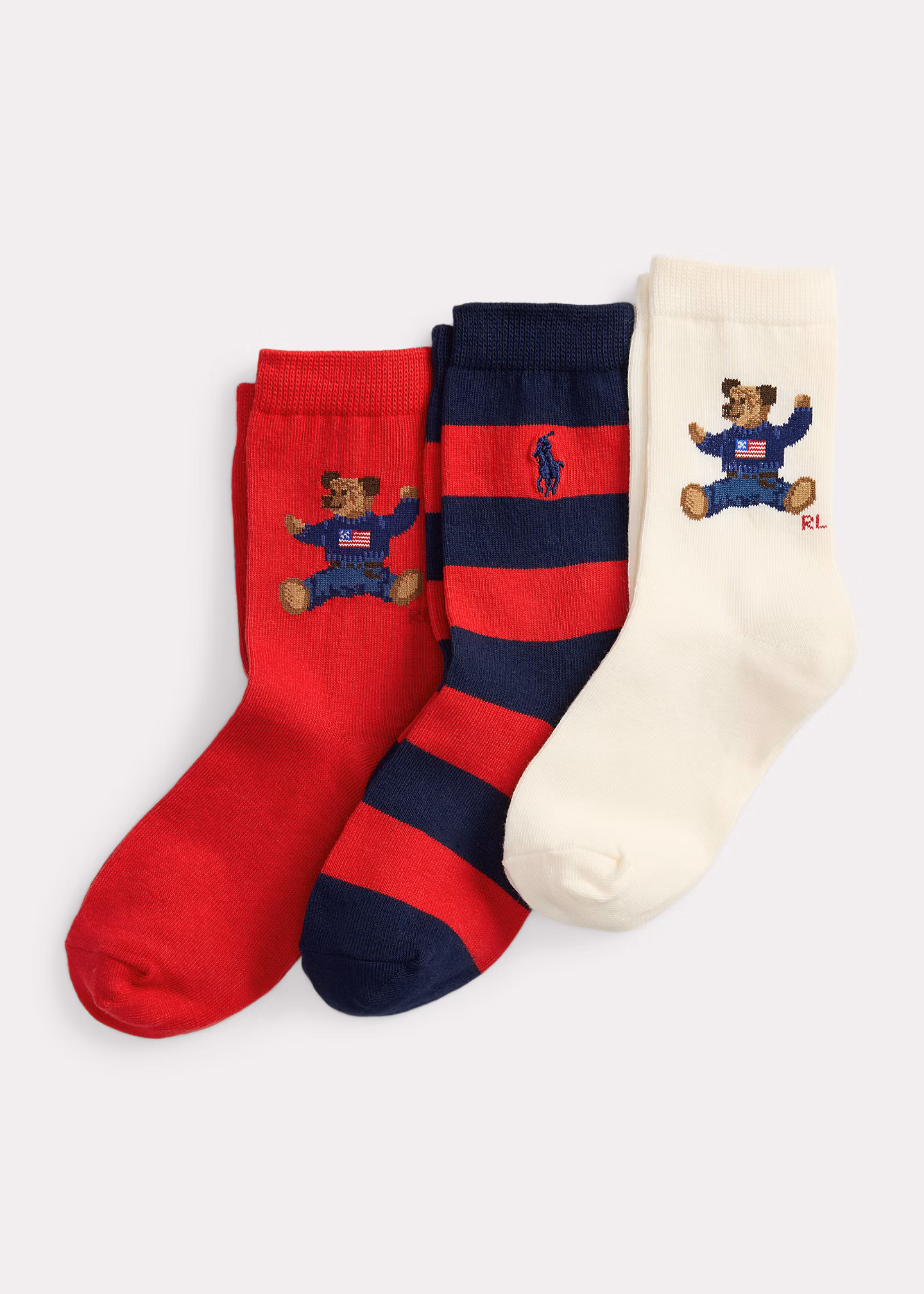 3er-Pack Crew-Socken mit Polo Bear - RALPH LAUREN OUTLET