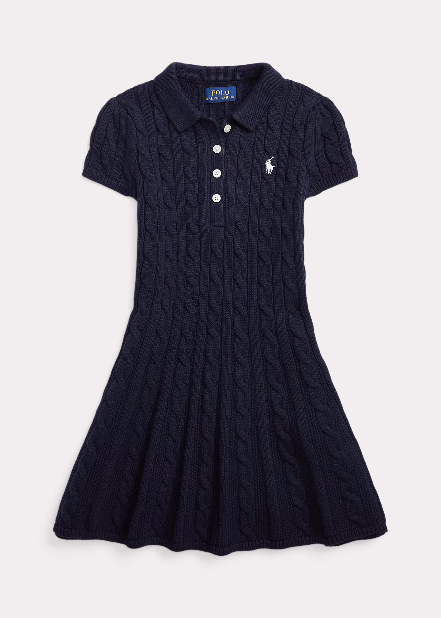 Polo-Pulloverkleid mit Zopfmuster - RALPH LAUREN OUTLET