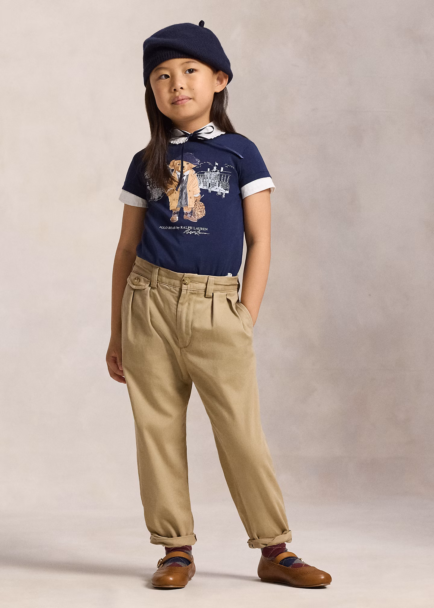 Baumwolljersey-T-Shirt mit Polo Bear - RALPH LAUREN OUTLET