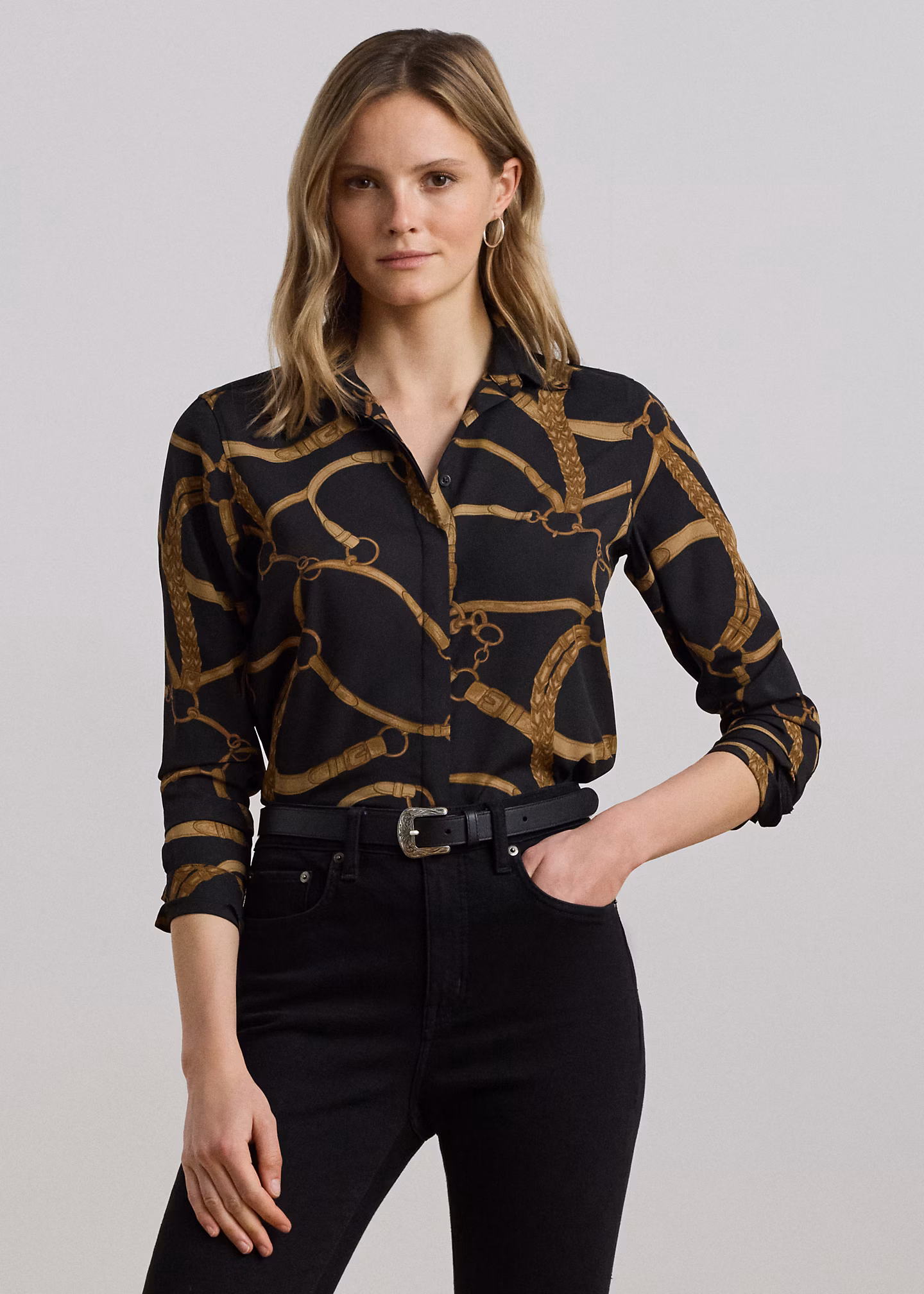 Classic-Fit Crêpe-Hemd mit Gürteldruck - RALPH LAUREN OUTLET