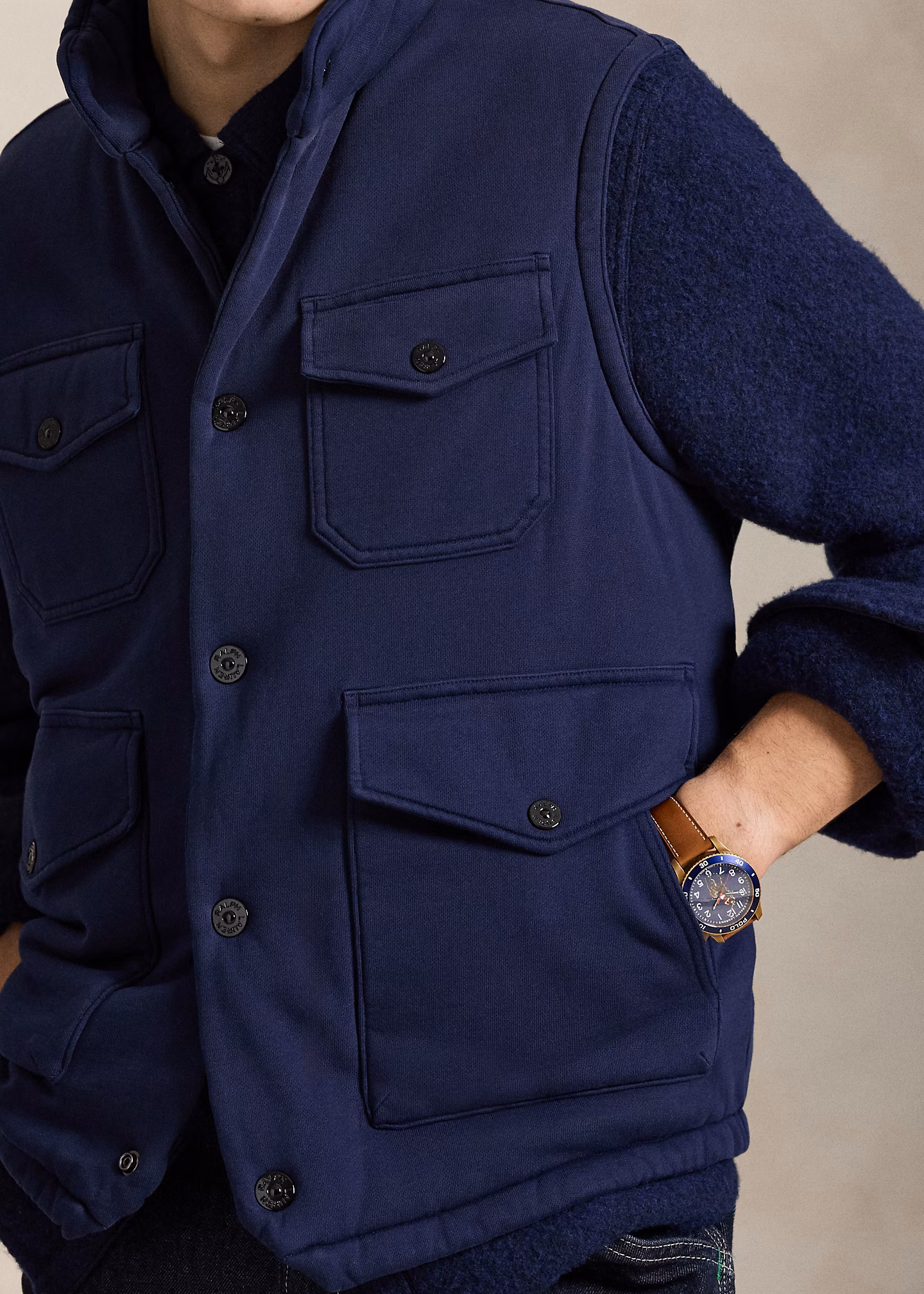 Utility-Weste aus Loopback-Fleece - RALPH LAUREN OUTLET