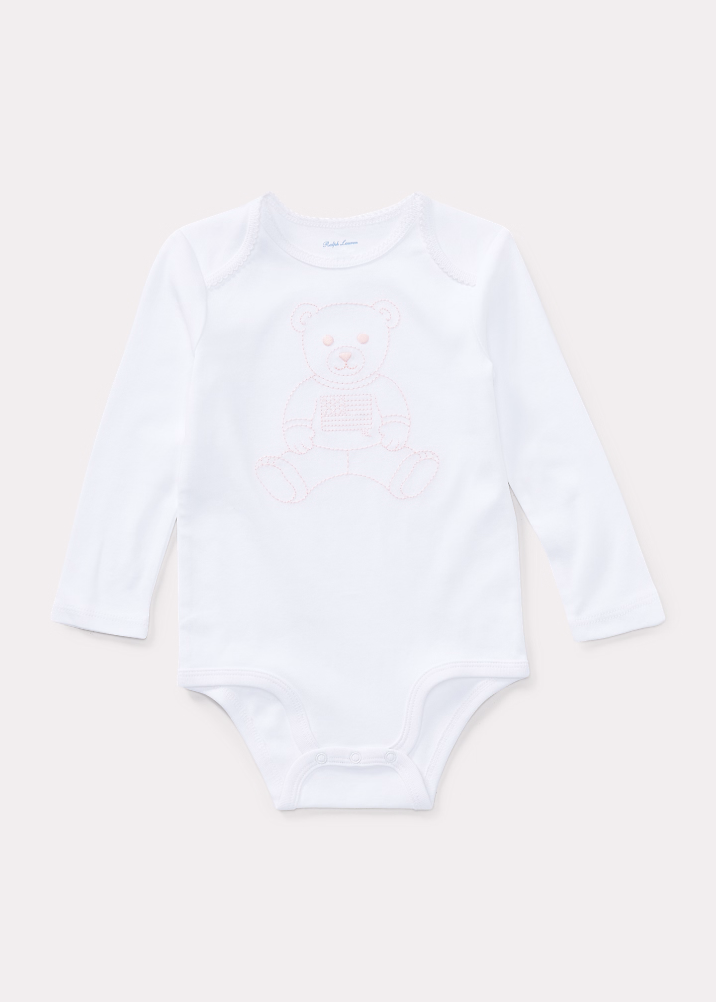 Baumwoll-Babybody mit Polo Bear - RALPH LAUREN OUTLET