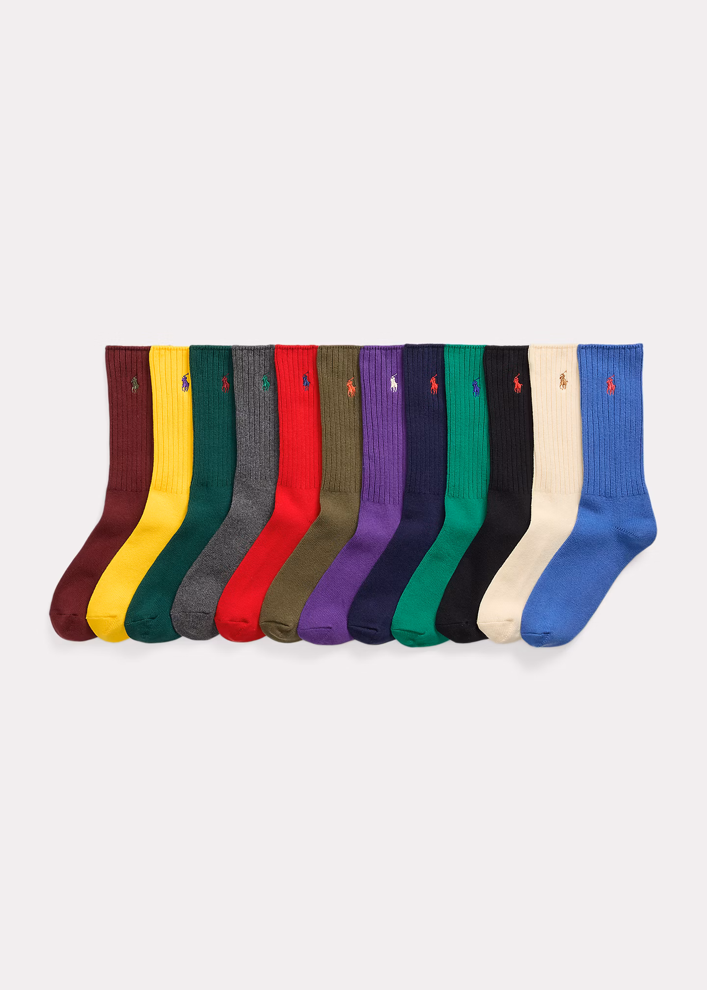 Geschenkset aus 12 Crew-Socken mit Pony - RALPH LAUREN OUTLET