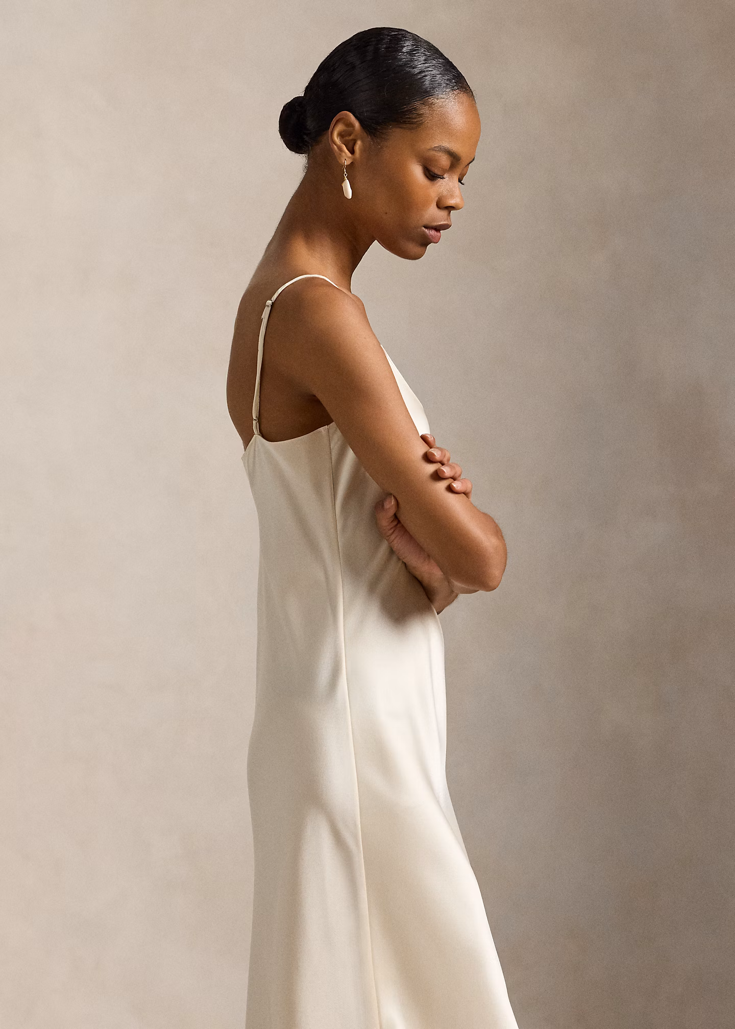 Trägerkleid aus Satin - RALPH LAUREN OUTLET