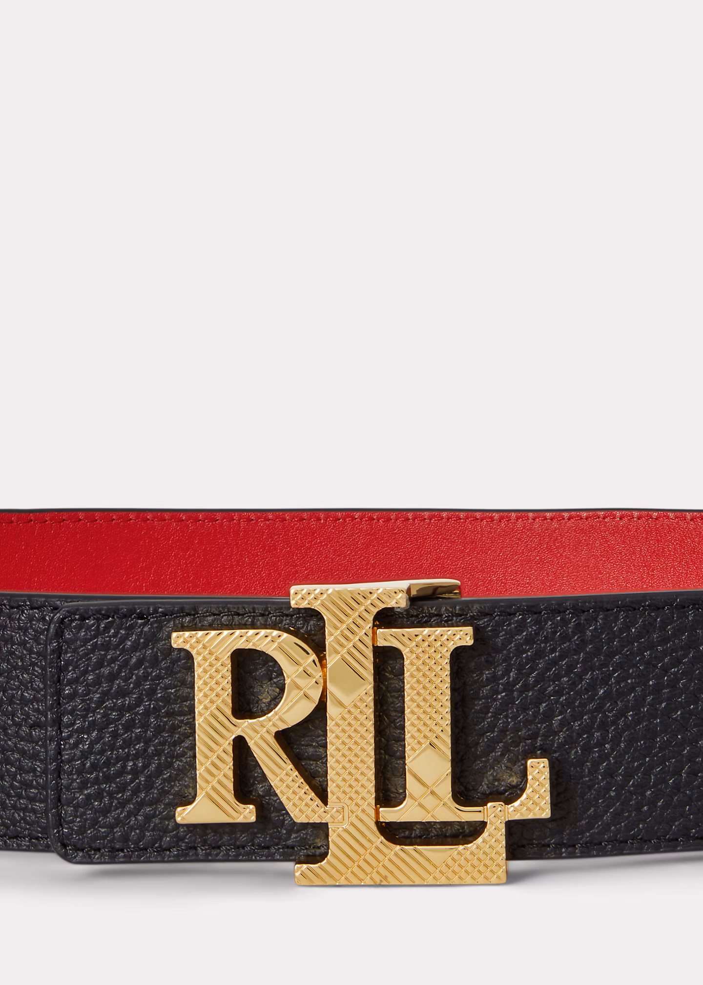 Breiter Leder-Wendegürtel mit Logo - RALPH LAUREN OUTLET