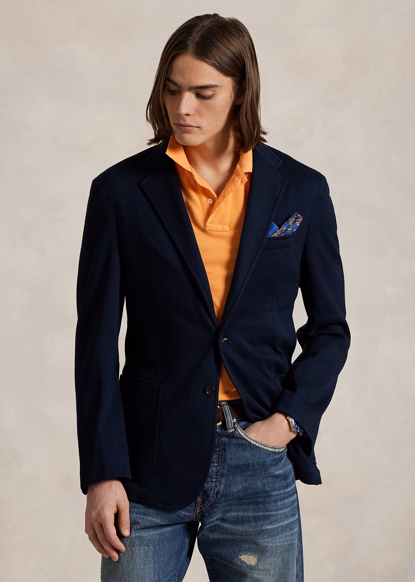 Anzugjacke Polo Soft aus Strick-Piqué - RALPH LAUREN OUTLET