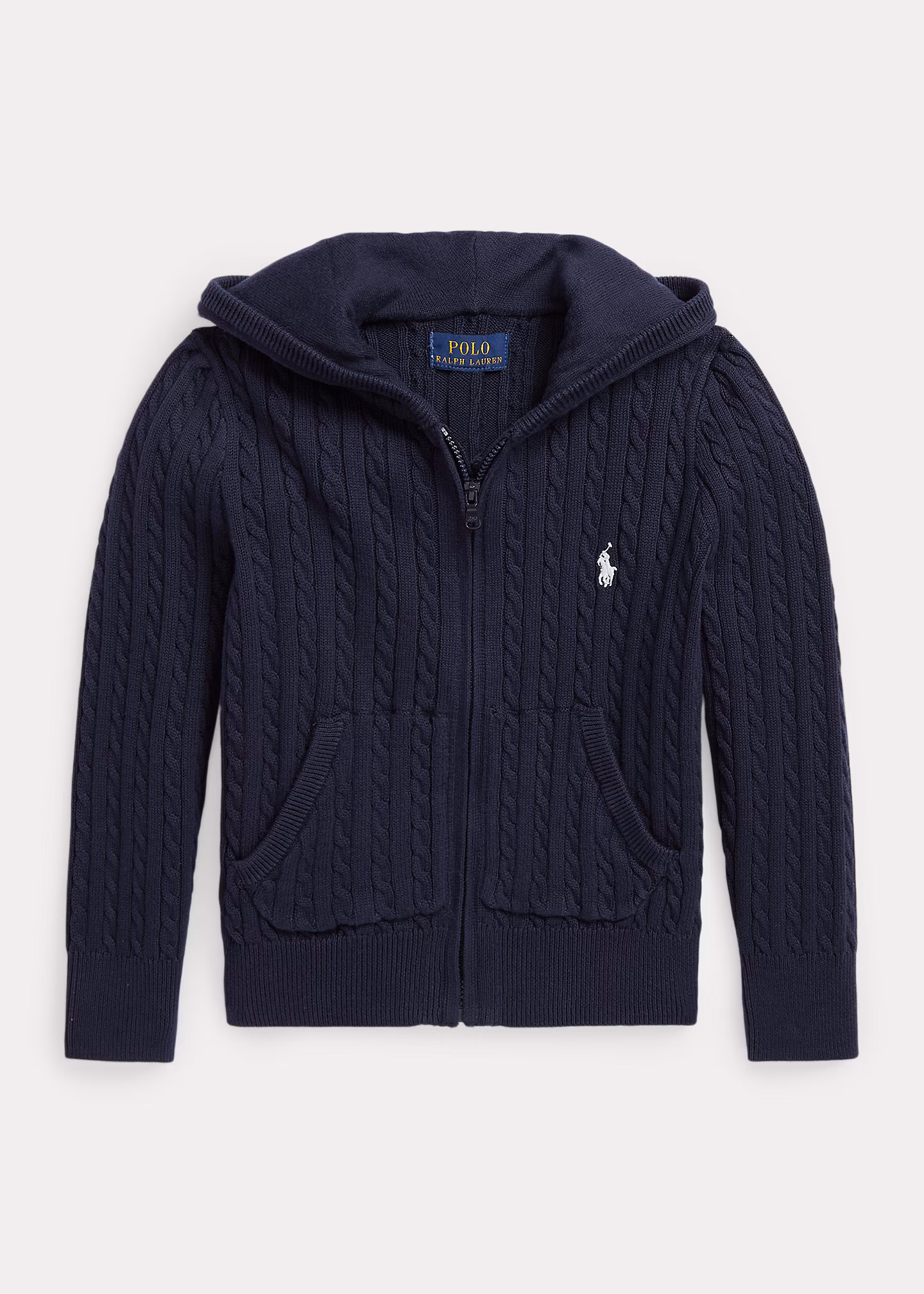 Kapuzenjacke mit Mini-Zopfmuster - RALPH LAUREN OUTLET