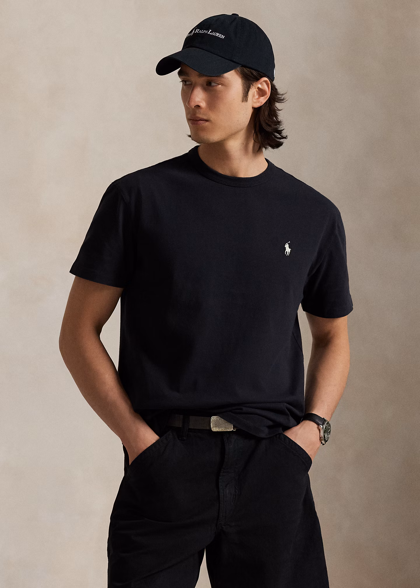 Classic-Fit Rundhals-T-Shirt aus Jersey - RALPH LAUREN OUTLET