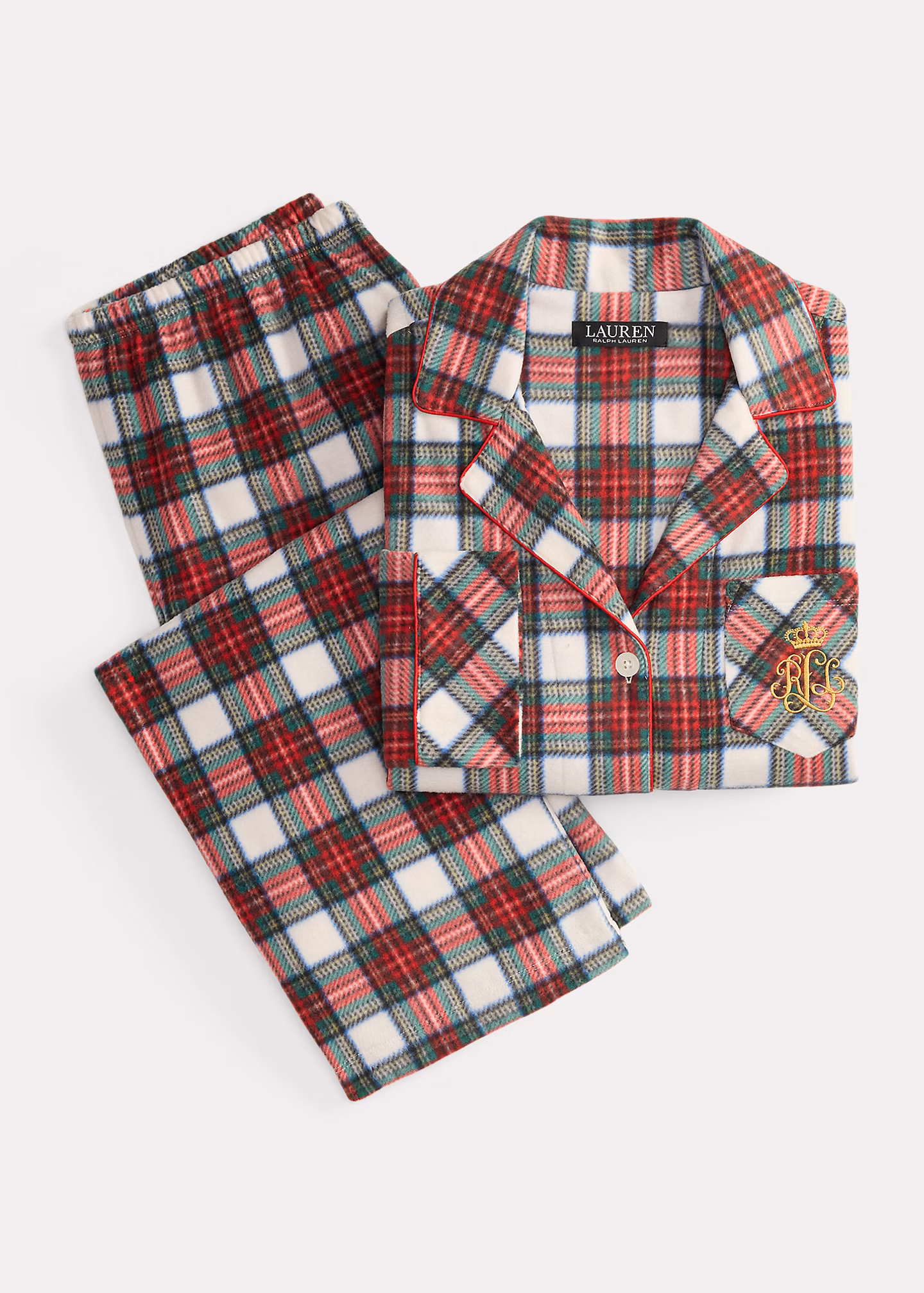 Karierter Pyjama aus Fleece - RALPH LAUREN OUTLET