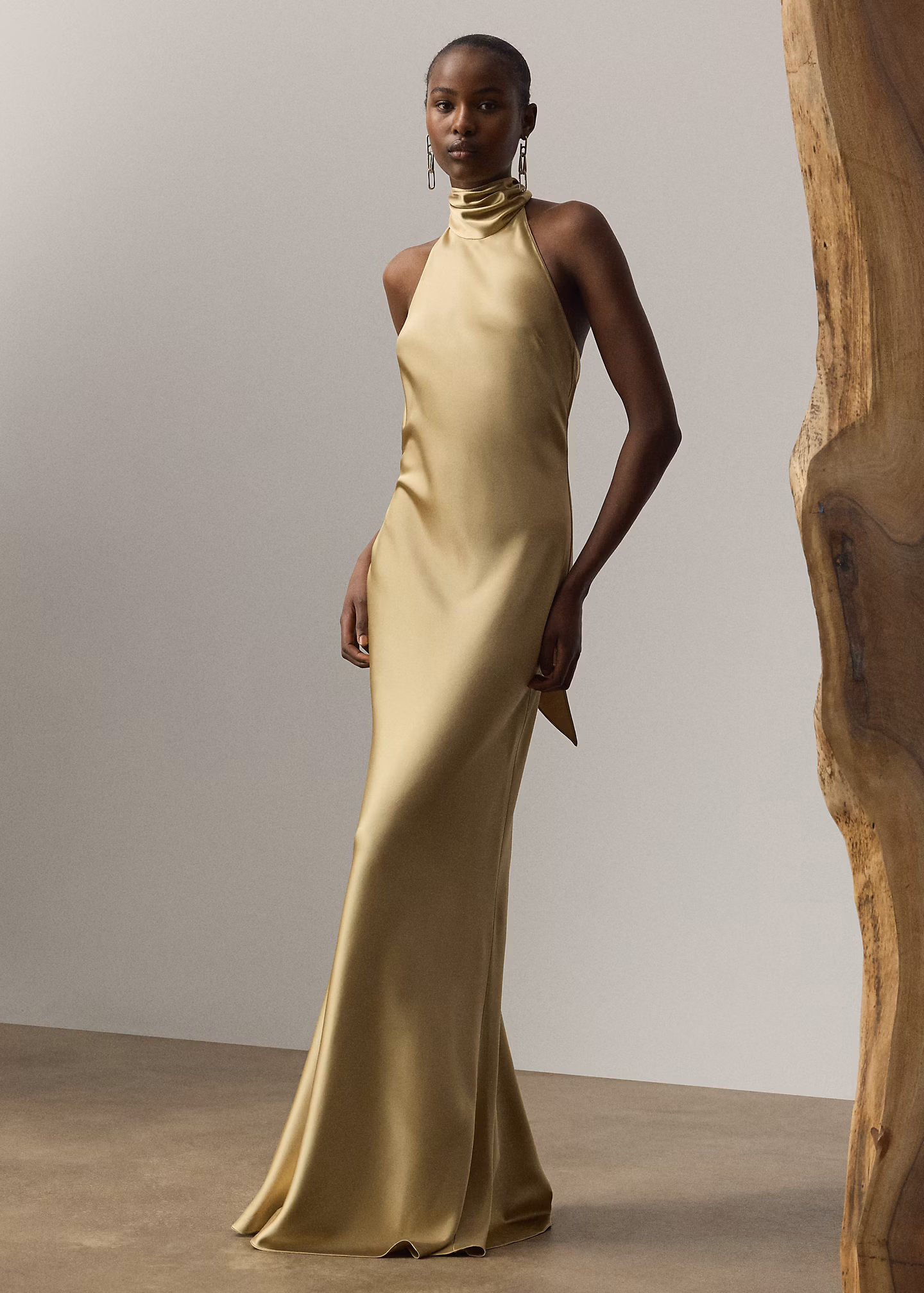 Abendkleid Chilton aus Stretchsatin - RALPH LAUREN OUTLET