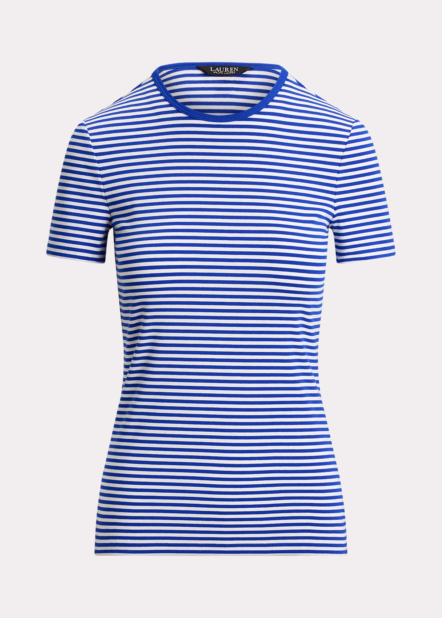 Gestreiftes Rundhals-T-Shirt mit Stretch - RALPH LAUREN OUTLET