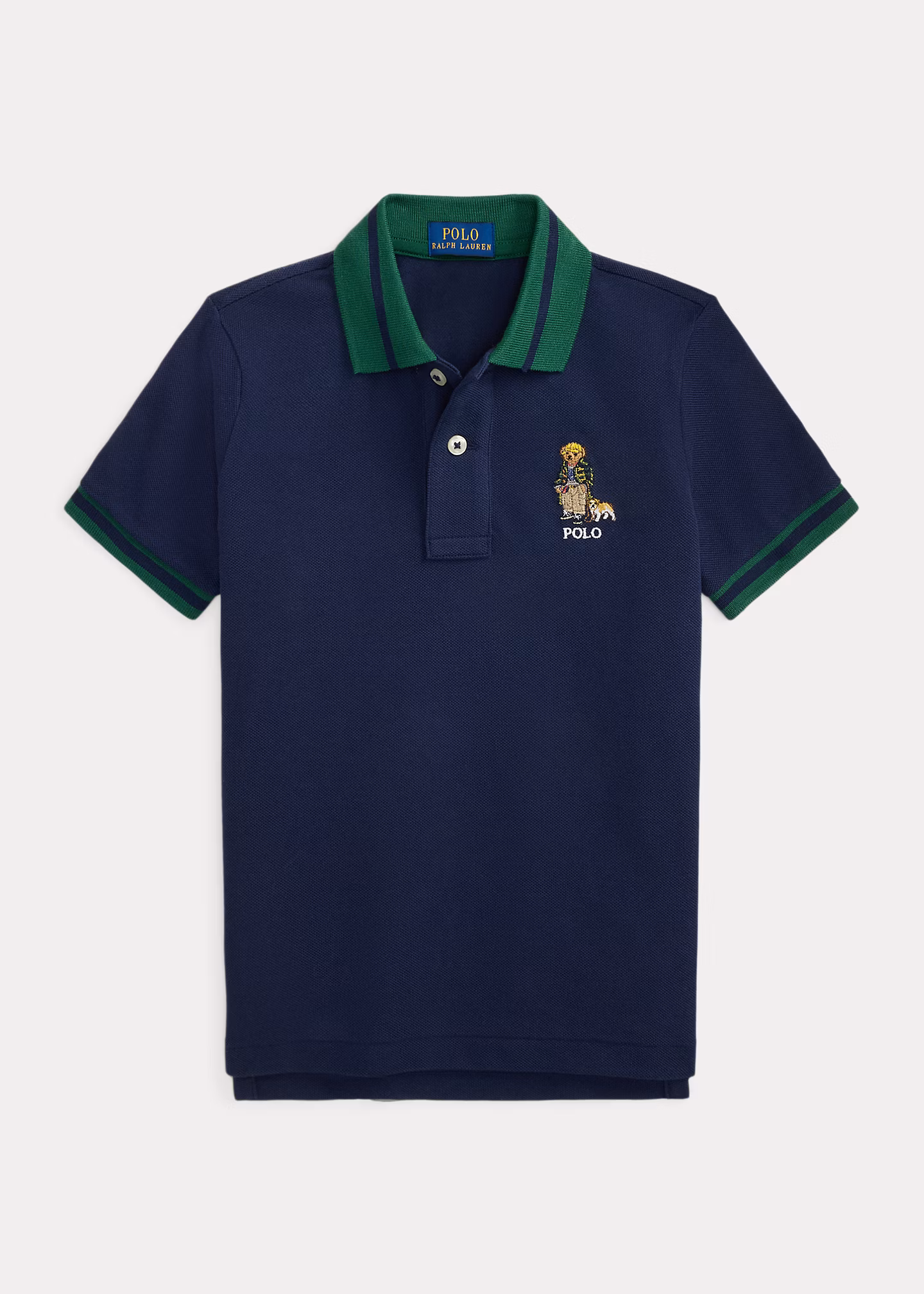 Baumwollpiqué-Poloshirt mit Polo Bear - RALPH LAUREN OUTLET