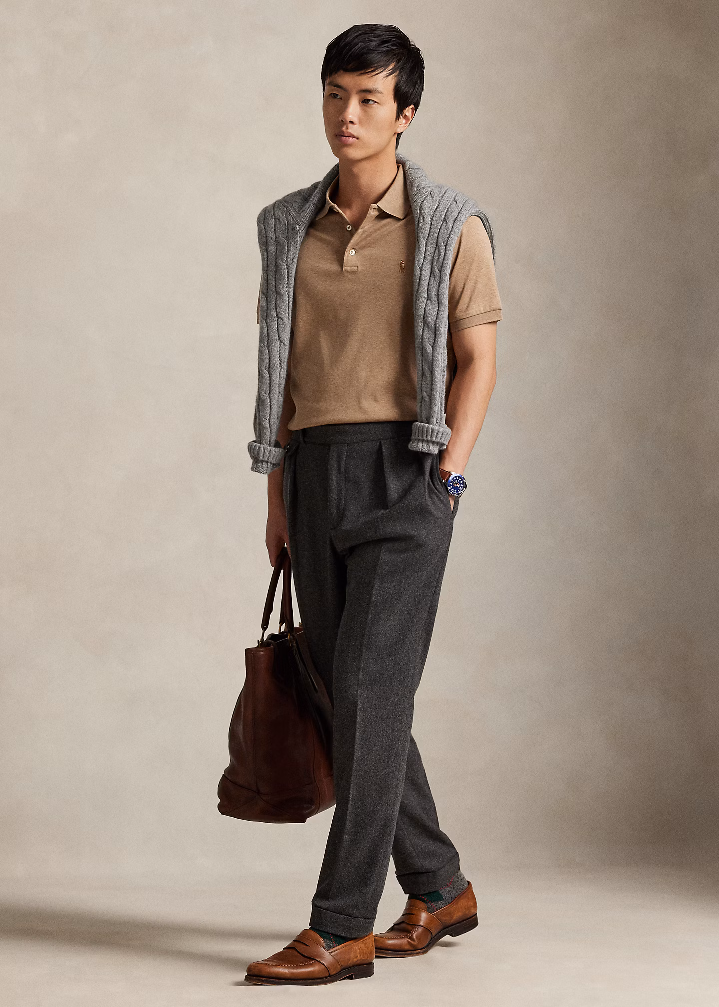 Custom-Slim-Fit Baumwoll-Poloshirt - RALPH LAUREN OUTLET