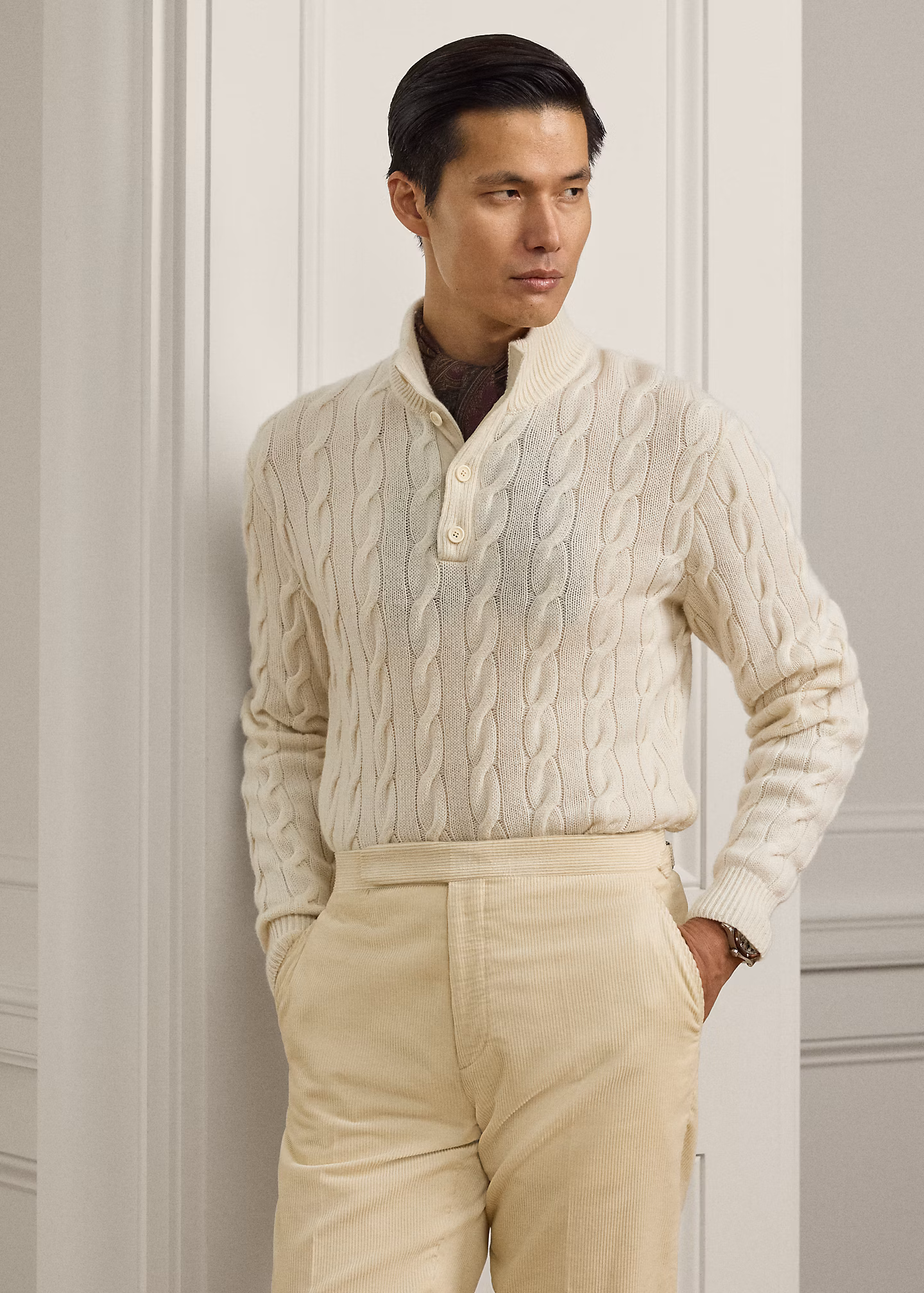 Kaschmirpullover mit Zopfmuster - RALPH LAUREN OUTLET