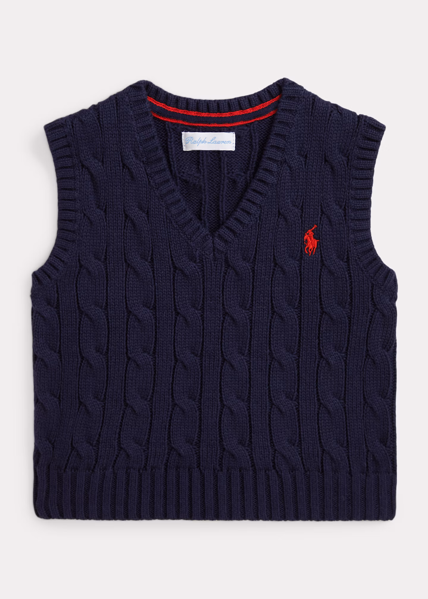 Baumwollpullunder mit Zopfmuster - RALPH LAUREN OUTLET