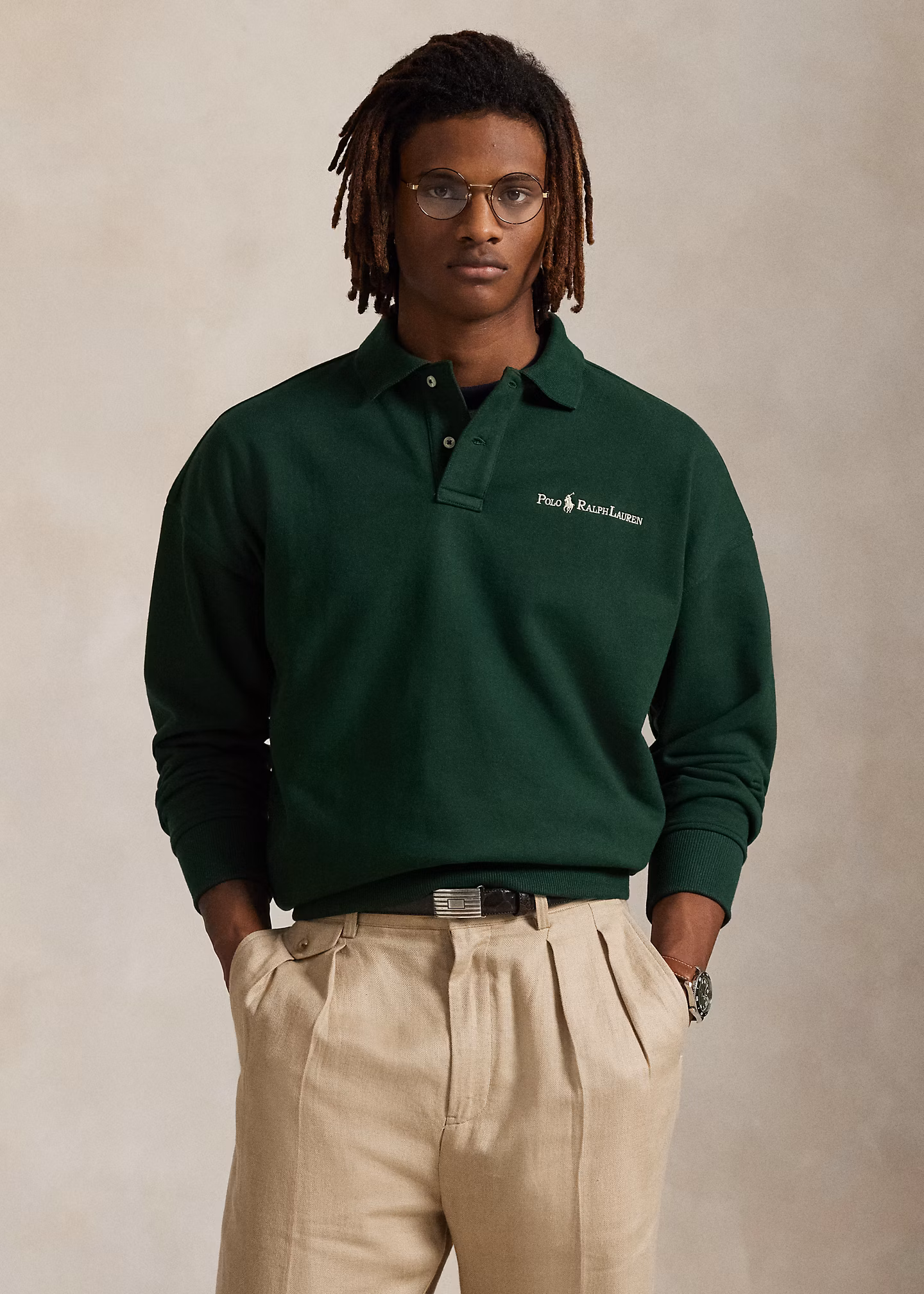 Relaxed-Fit Logo-Sweatshirt mit Kragen - RALPH LAUREN OUTLET