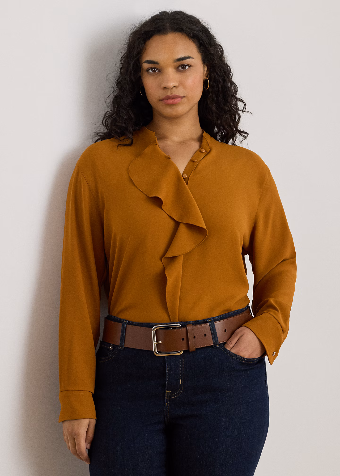 Georgette-Tunika mit Rüschenbesatz - RALPH LAUREN OUTLET