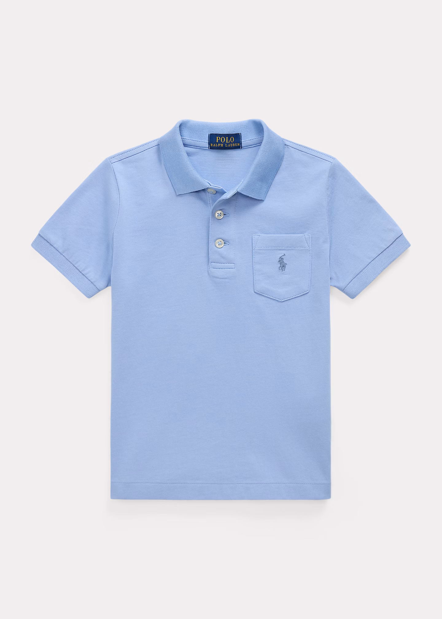 Baumwolljersey-Poloshirt mit Tasche - RALPH LAUREN OUTLET