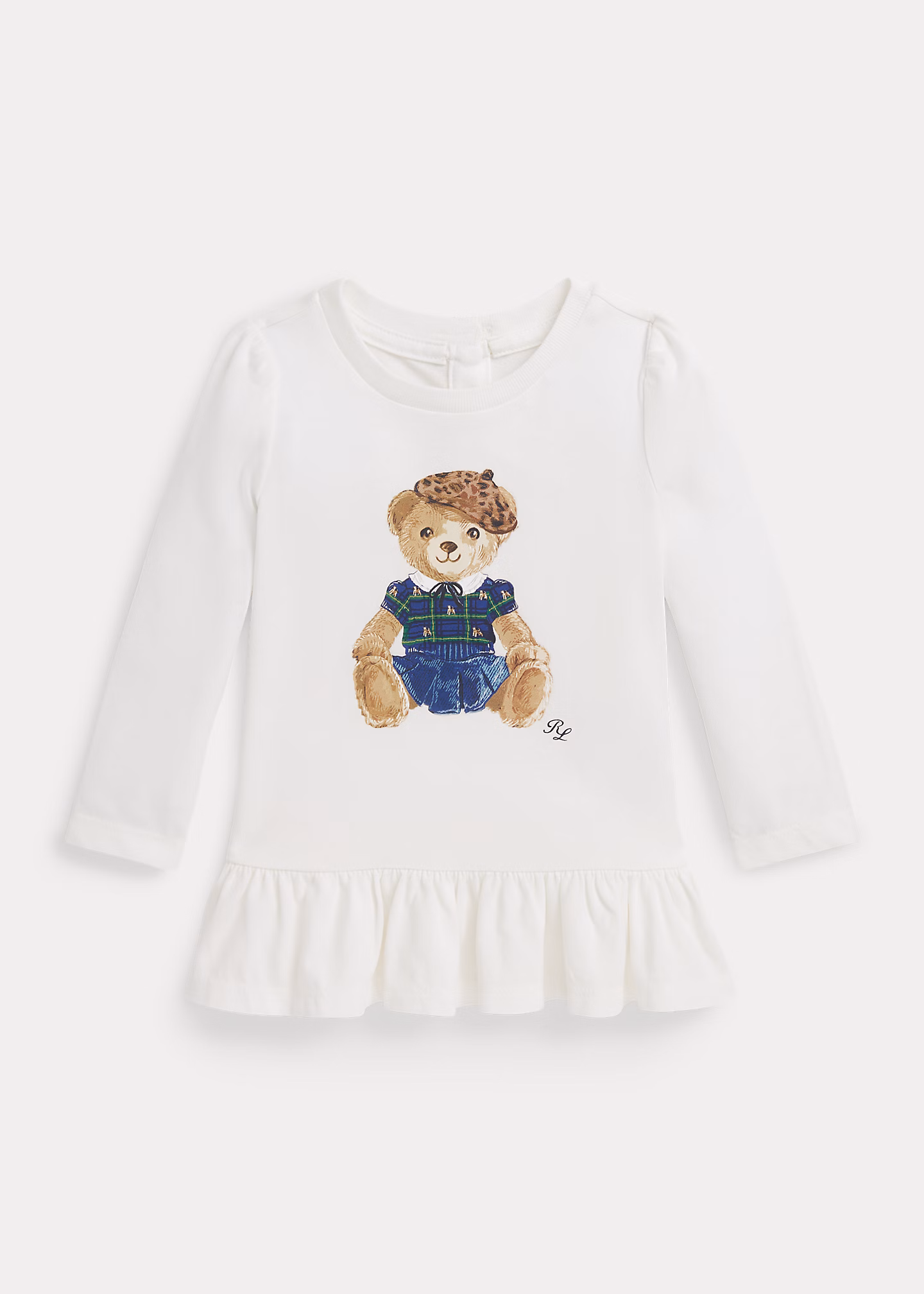 Langärmliges Schößchen-T-Shirt mit Bear - RALPH LAUREN OUTLET