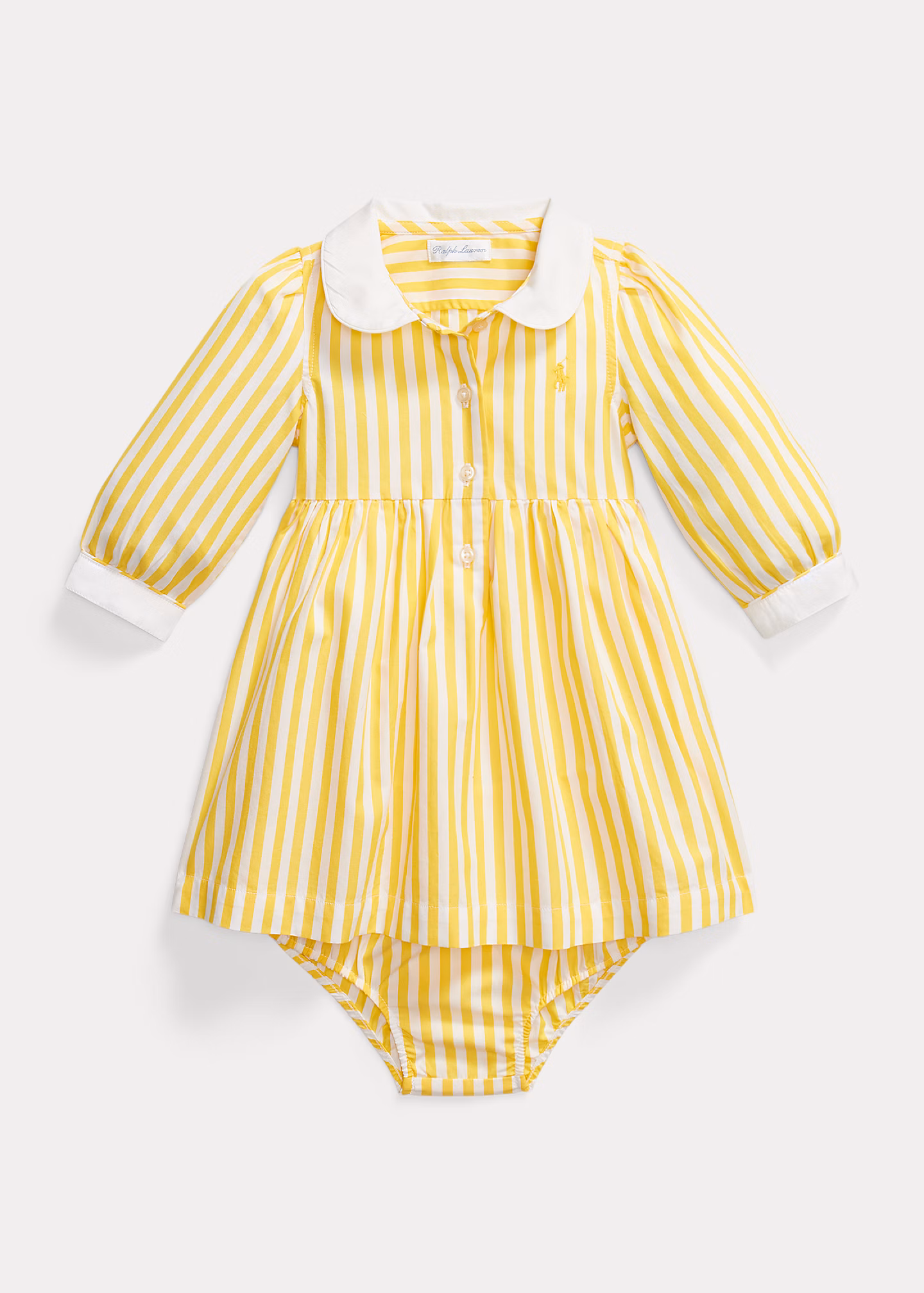 Gestreiftes Popeline-Hemdkleid & Höschen - RALPH LAUREN OUTLET